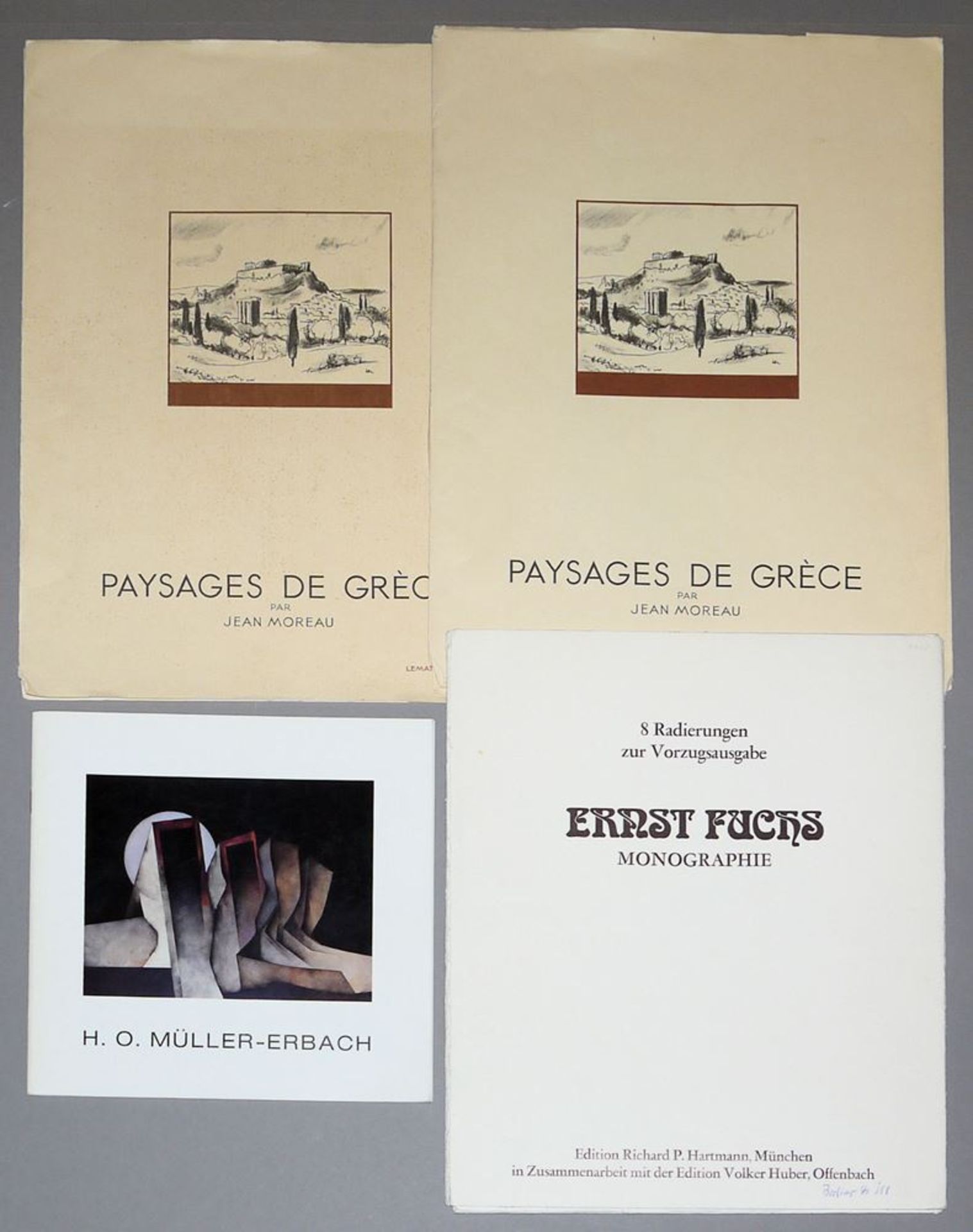 Ernst Fuchs, Jean Moreau, Heinz Kreutz, Karl Korab & H.O. Müller-Erbach - 15x modern graphics - Image 3 of 3