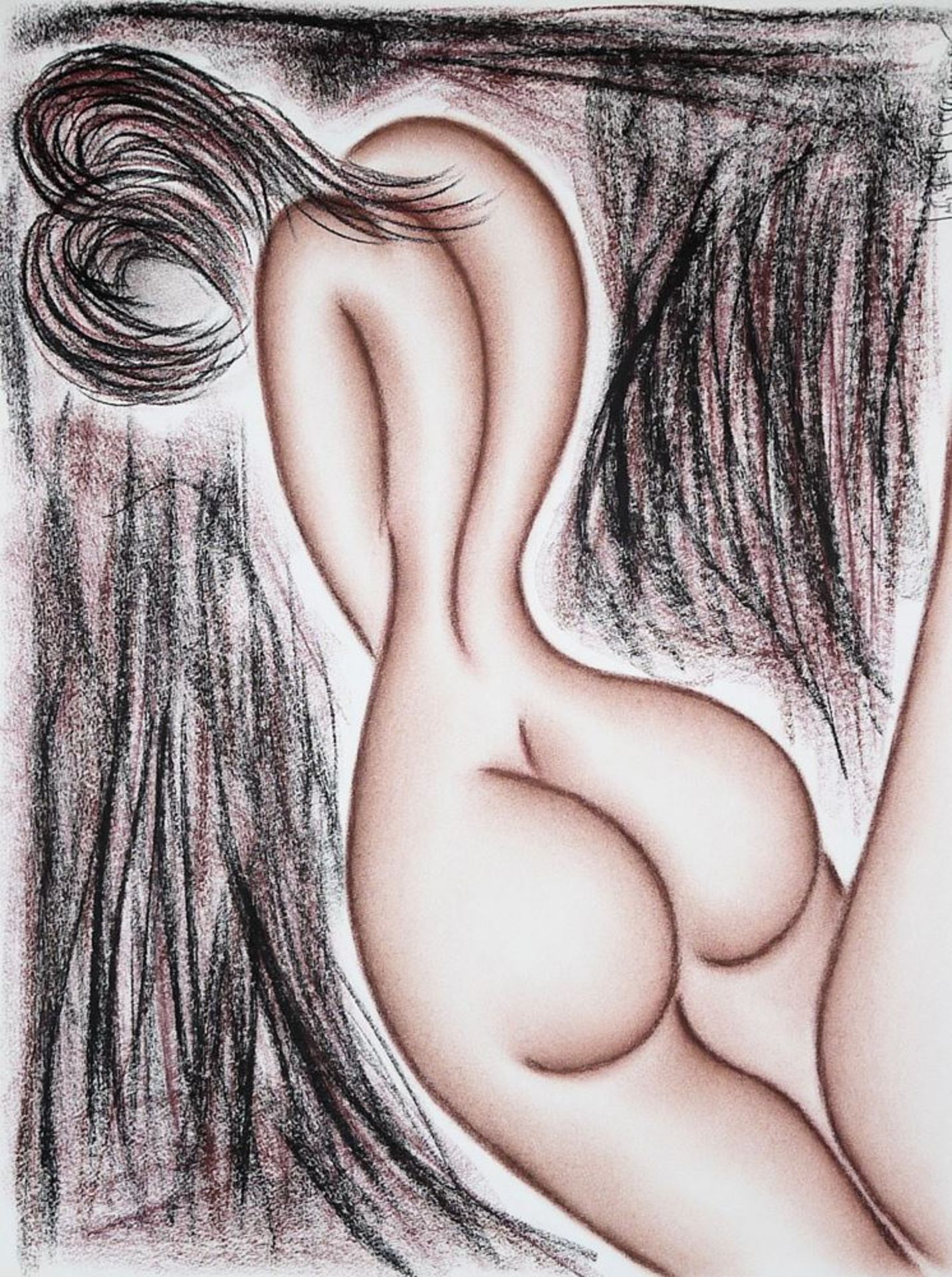 Guido Schlemmer, folder with 36 highly erotic colour drawings of the 1980/90s, all signed. 