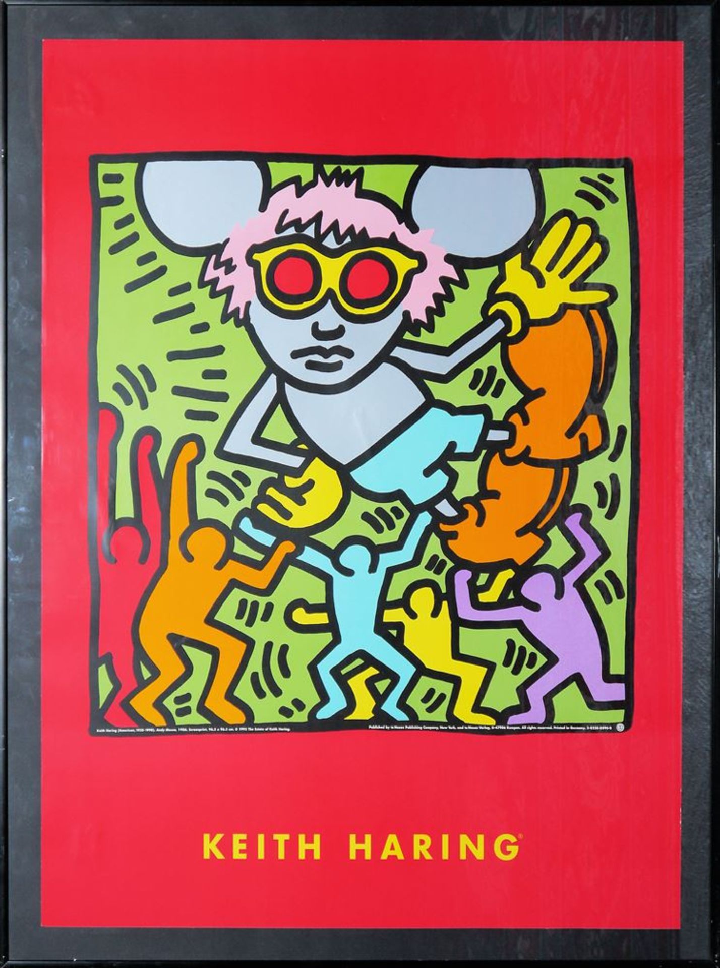 Keith Haring Estate, "Andy Mouse", "Pop-Shop V (3)" and "Four person stack", colour offsets/screenp