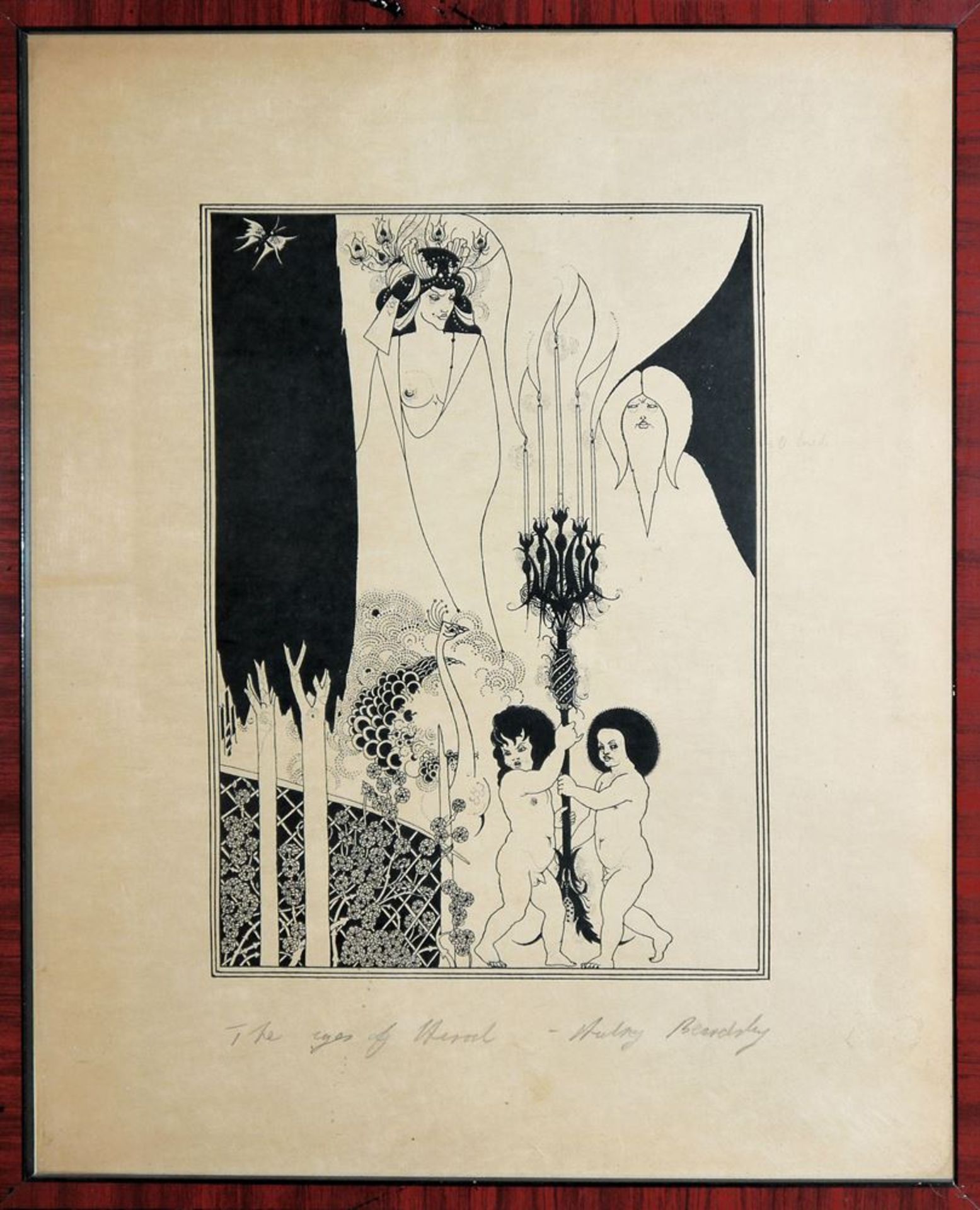 Aubrey Beardsley, "The eyes of Herod" and "The Stomach Dance", zincätints, framed - Image 2 of 3
