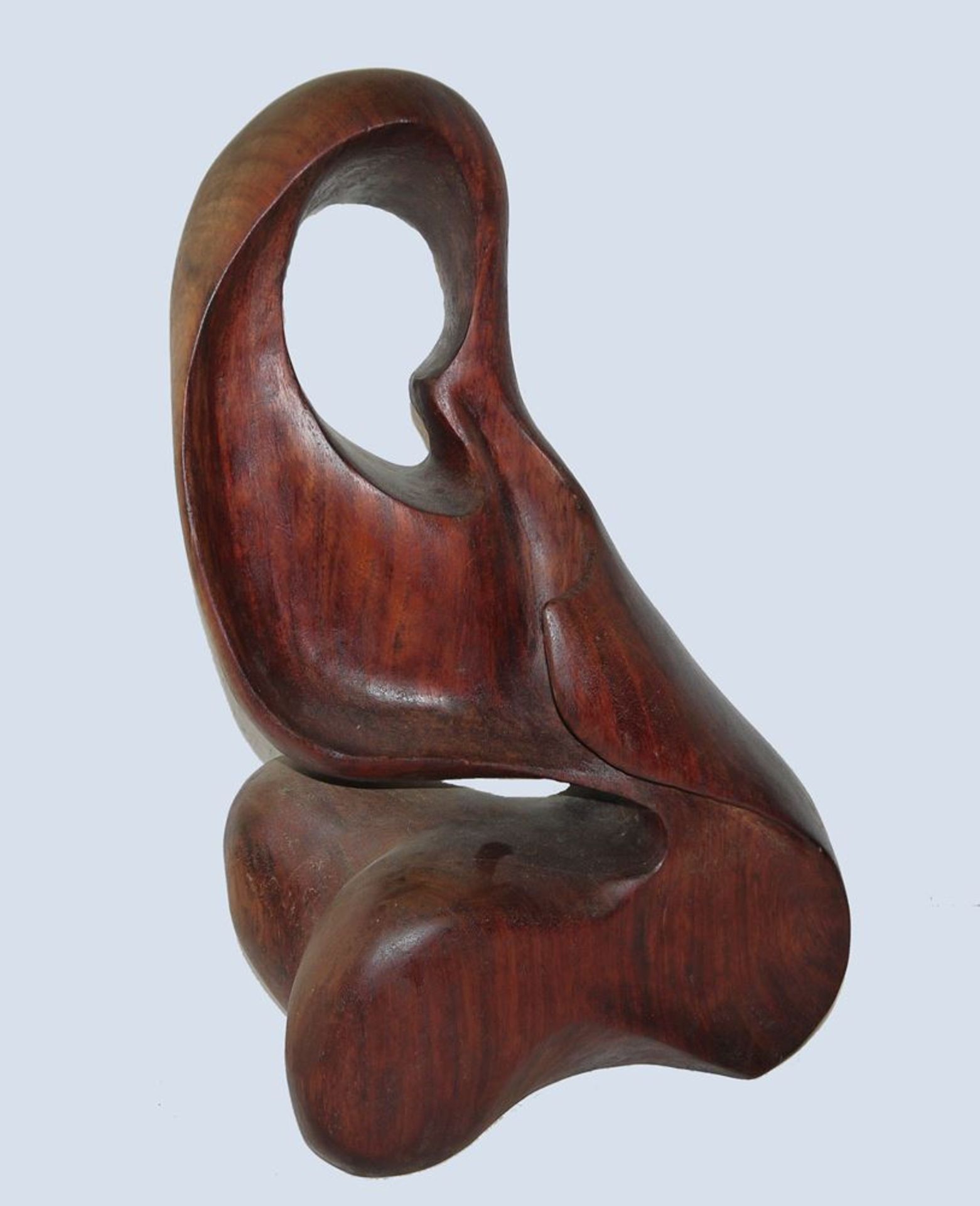 Ortrud Heuser-Hickler, Kneeling Figure, wood sculpture from 1991