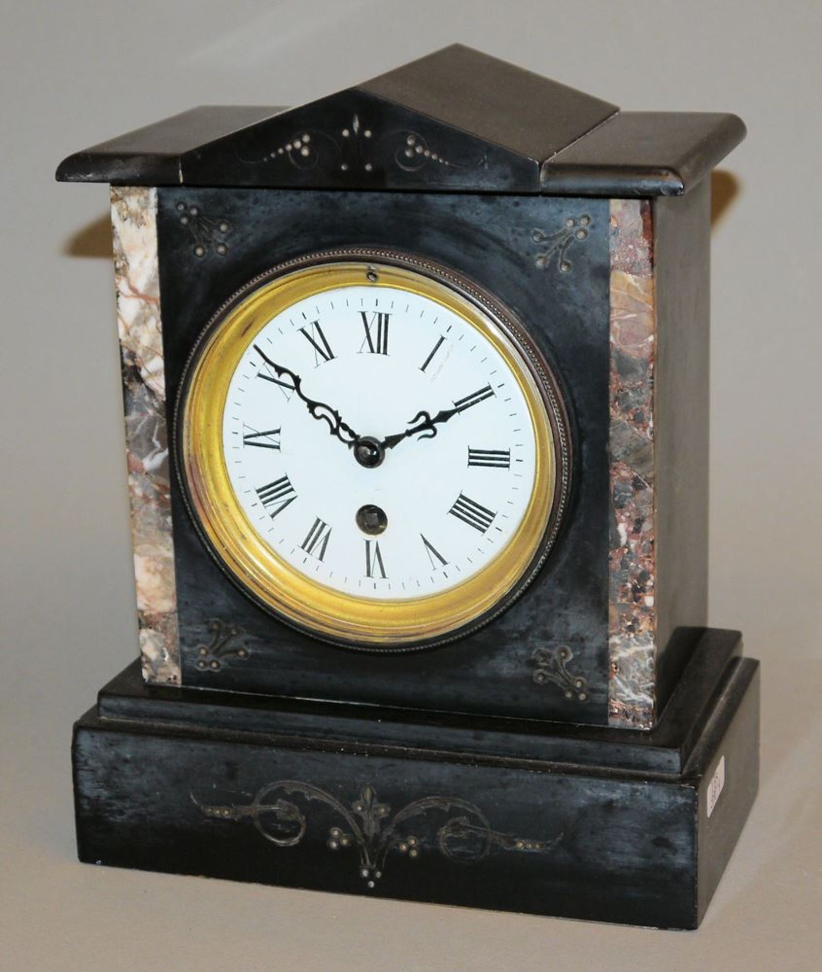 Fireplace clock in marble case circa 1900