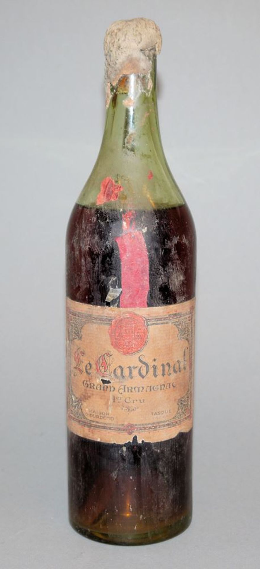 1 bottle "Le Cardinal", Grand Armagnac Premier Cru, vintage rarity<228;t circa 1900