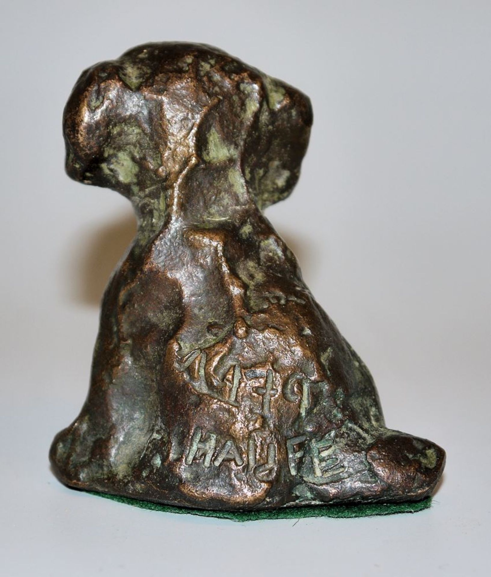 Hans Gerdes / Friedrich Haufe, Puppy, bronze sculpture - Image 2 of 2