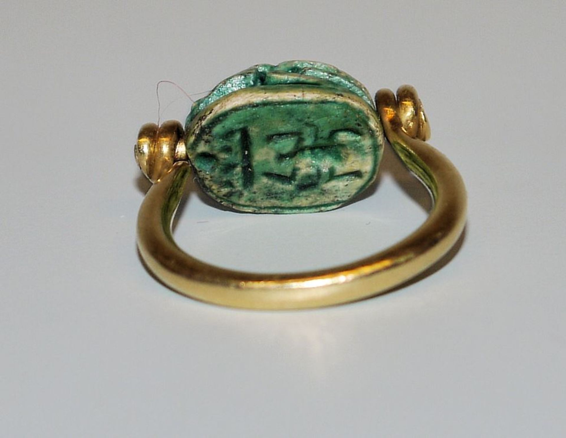 Ring with ägyptian scarabäus, gold - Image 2 of 2