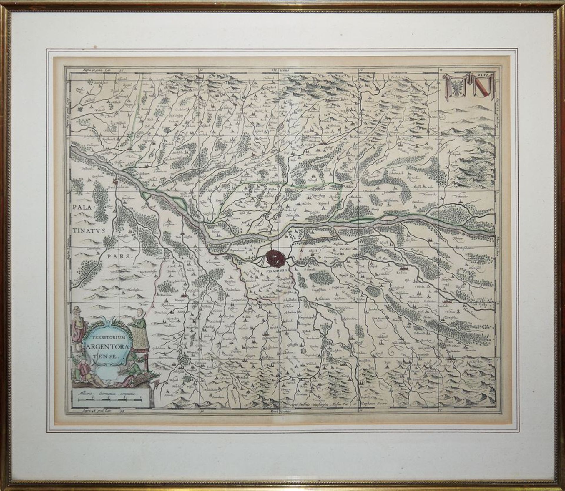 3 antiquarische Karten & eine Vedute: Würzburg von Homann 1729, Straßburg von Hondius 1680, Schlach - Bild 3 aus 3