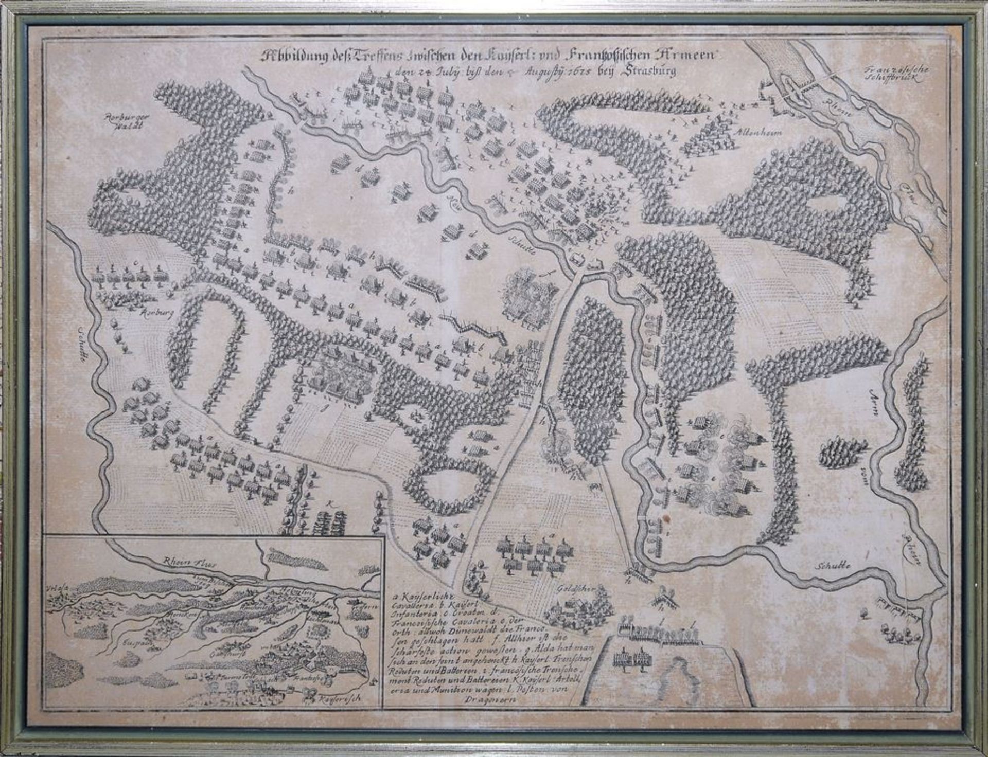 3 antiquarische Karten & eine Vedute: Würzburg von Homann 1729, Straßburg von Hondius 1680, Schlach
