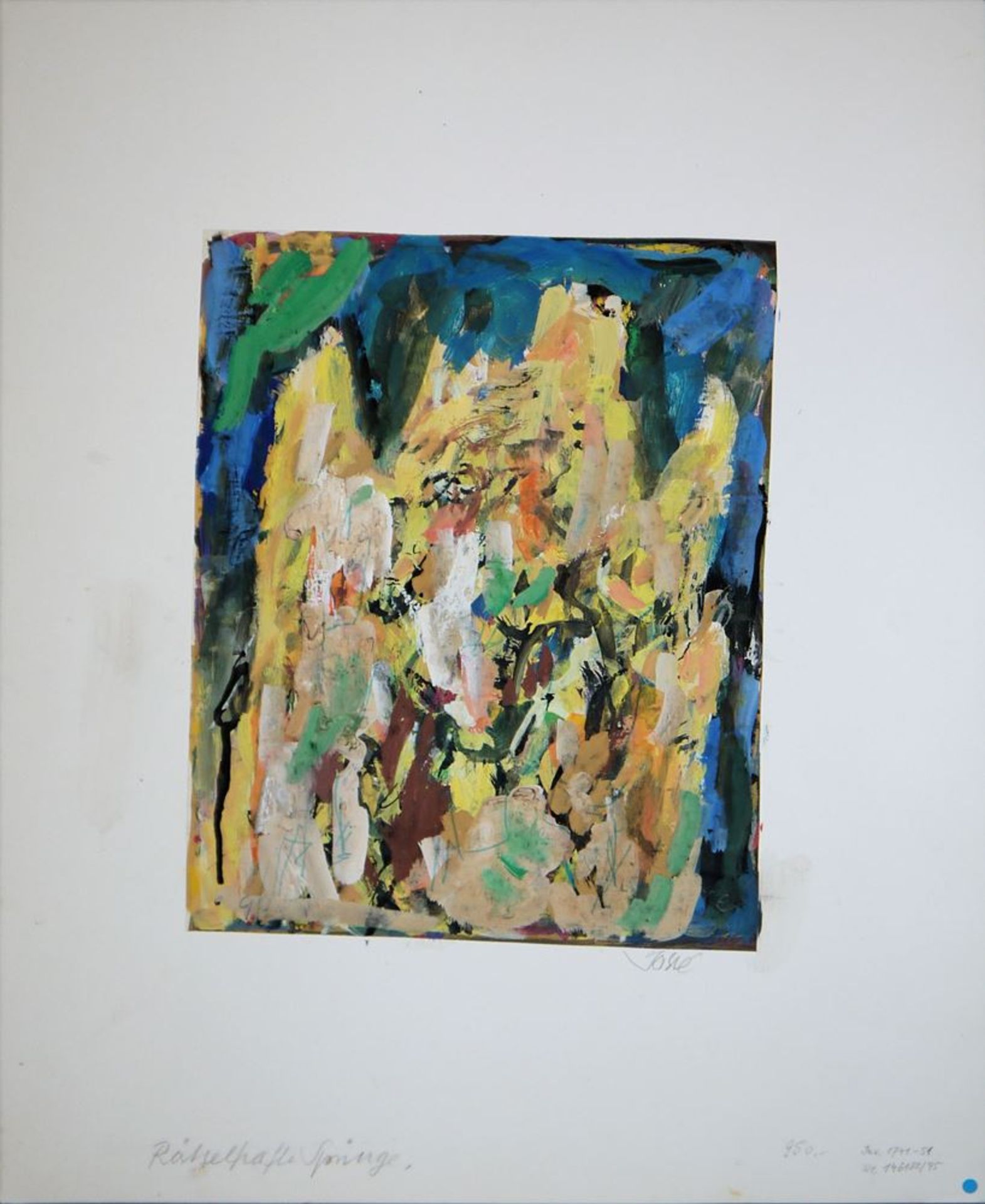 Friedrich Jossé, collection estate with 11 abstract works on paper, 3 collages and a monograph - Image 7 of 15