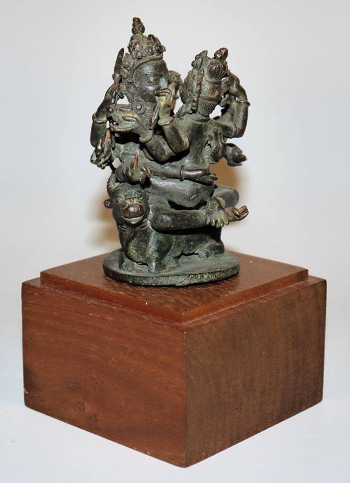 The god Shiva with consort in sexual union, bronze sculpture, Nepal 18th c.