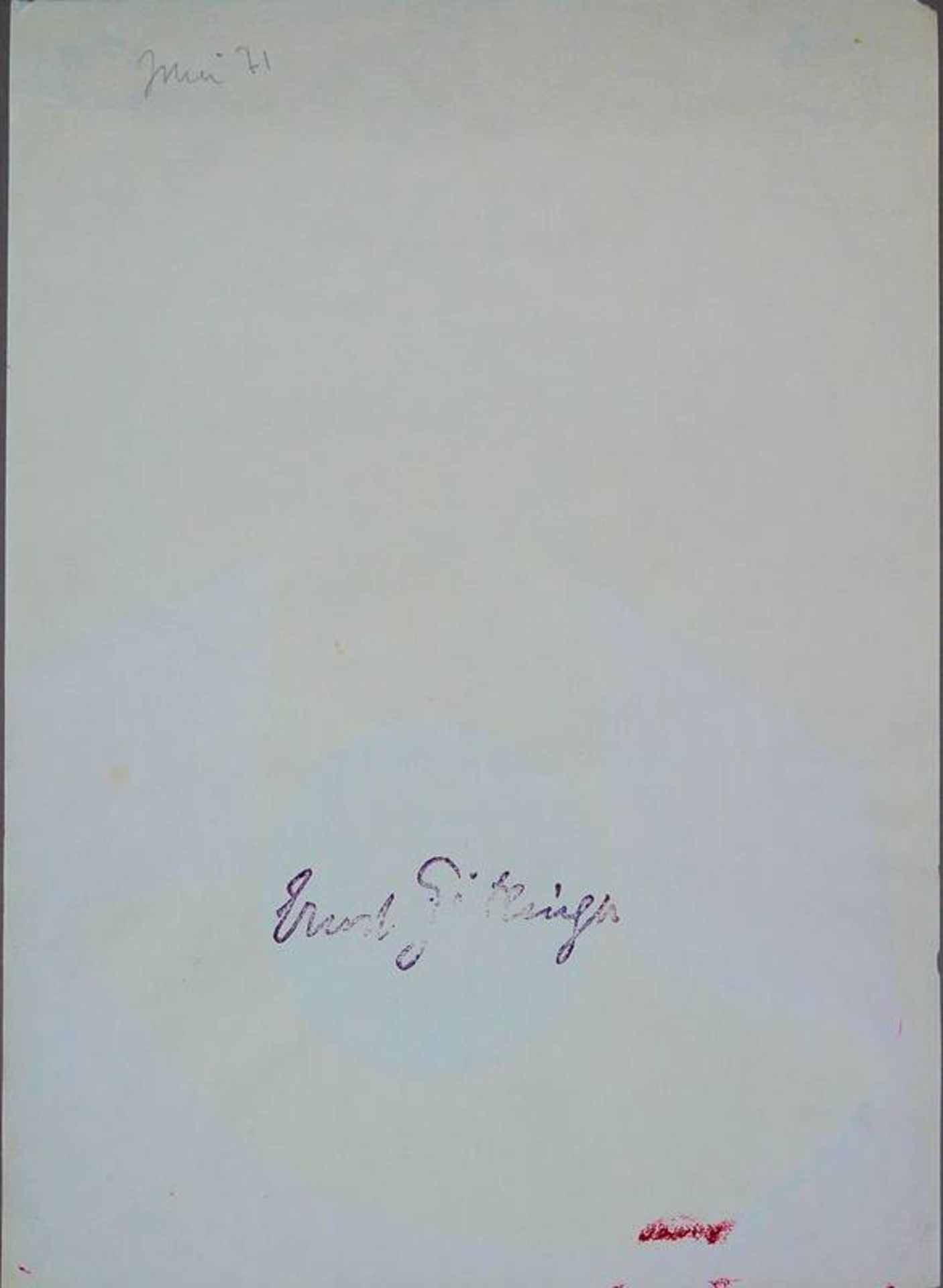 Ernst Geitlinger, Konkrete Komposition, Deckfarben, verso stempelsigniert - Image 2 of 3