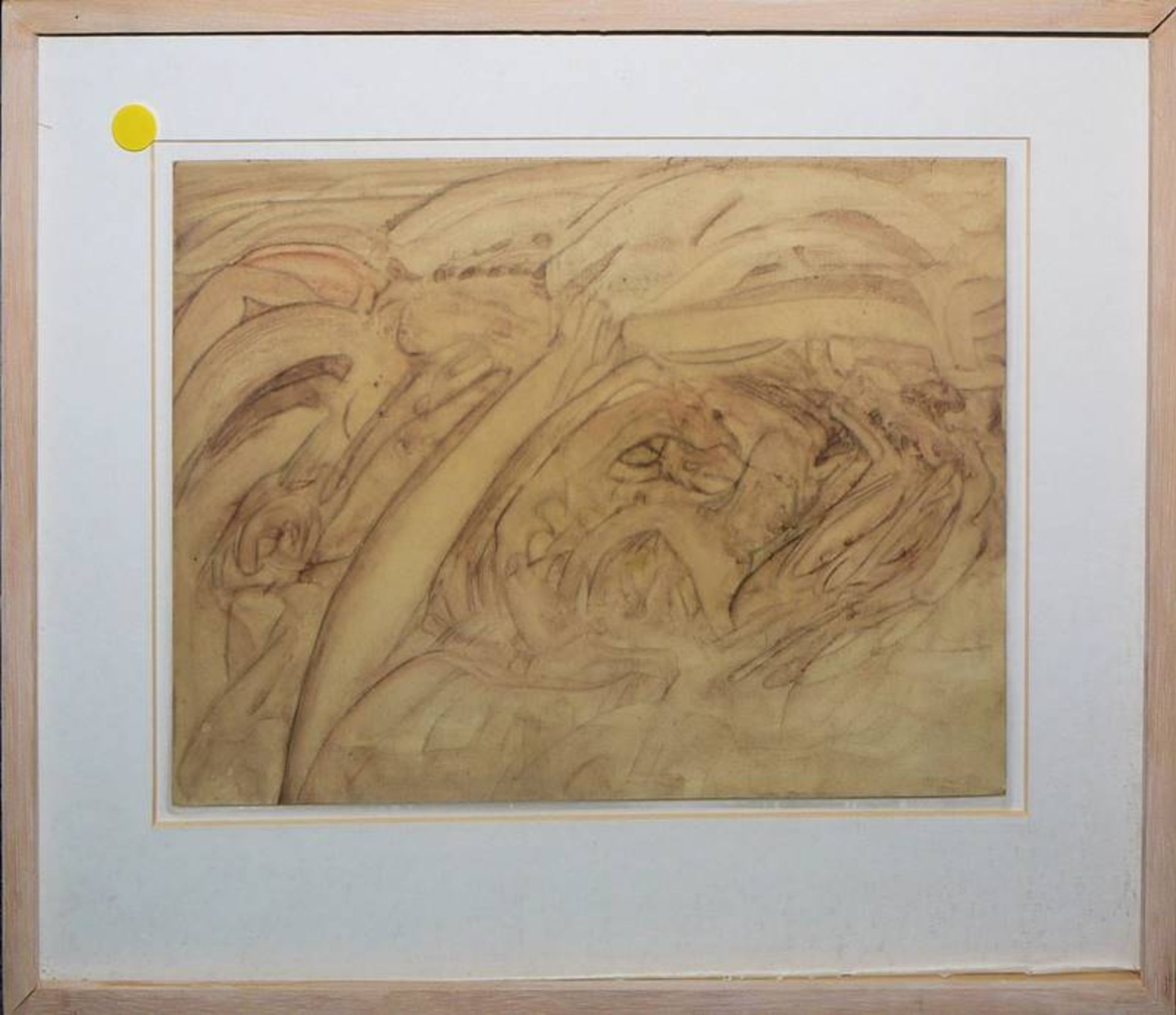 Lucie Beppler, o.T., drei abstrakte Zeichnungen von 1999-2000, "Palmen" u. o.T., zwei Aquarelle von - Image 2 of 6