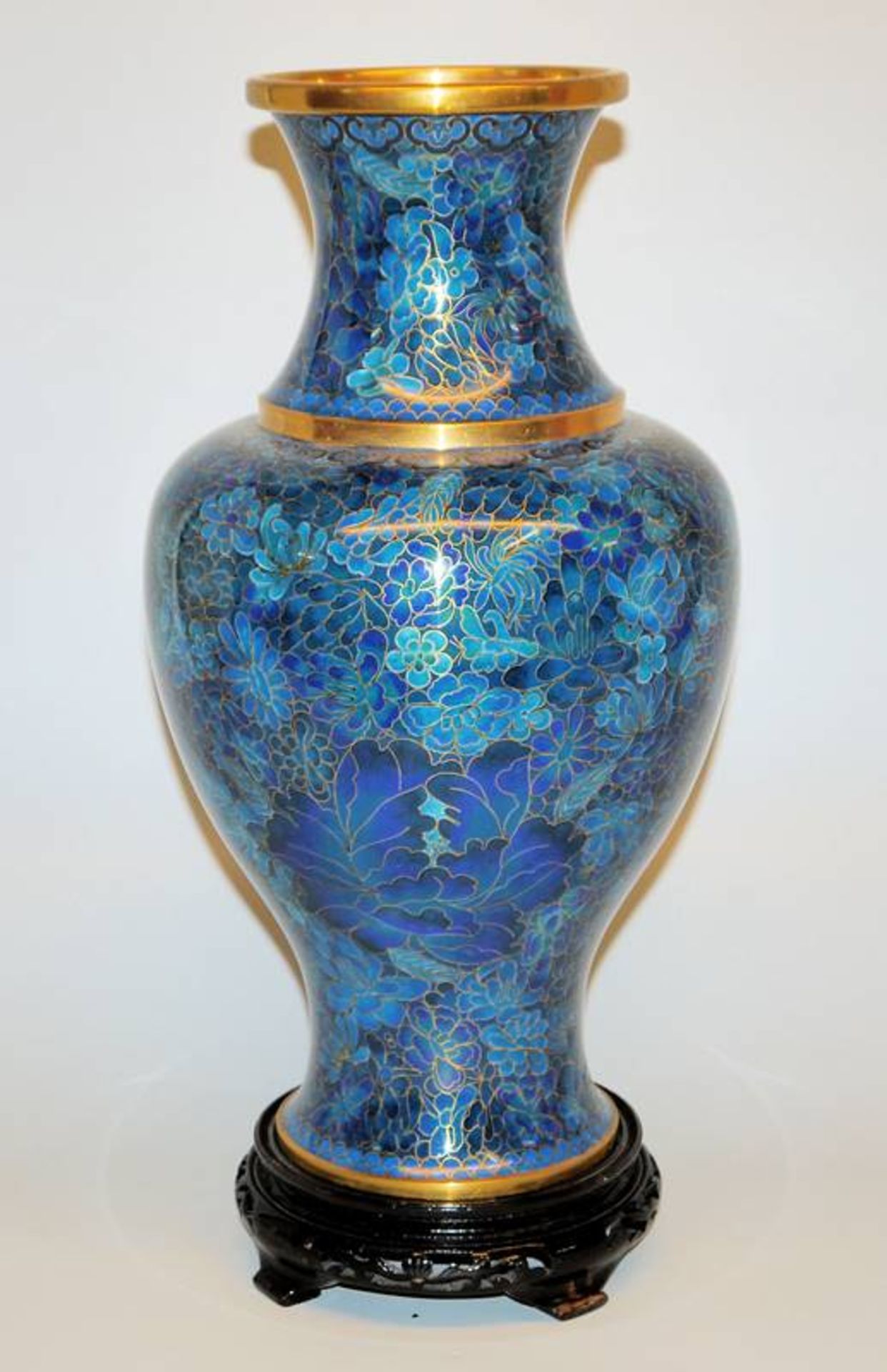 Große Cloisonné-Vase von Jingfa, Beijing, China 2. H. 20. Jh.