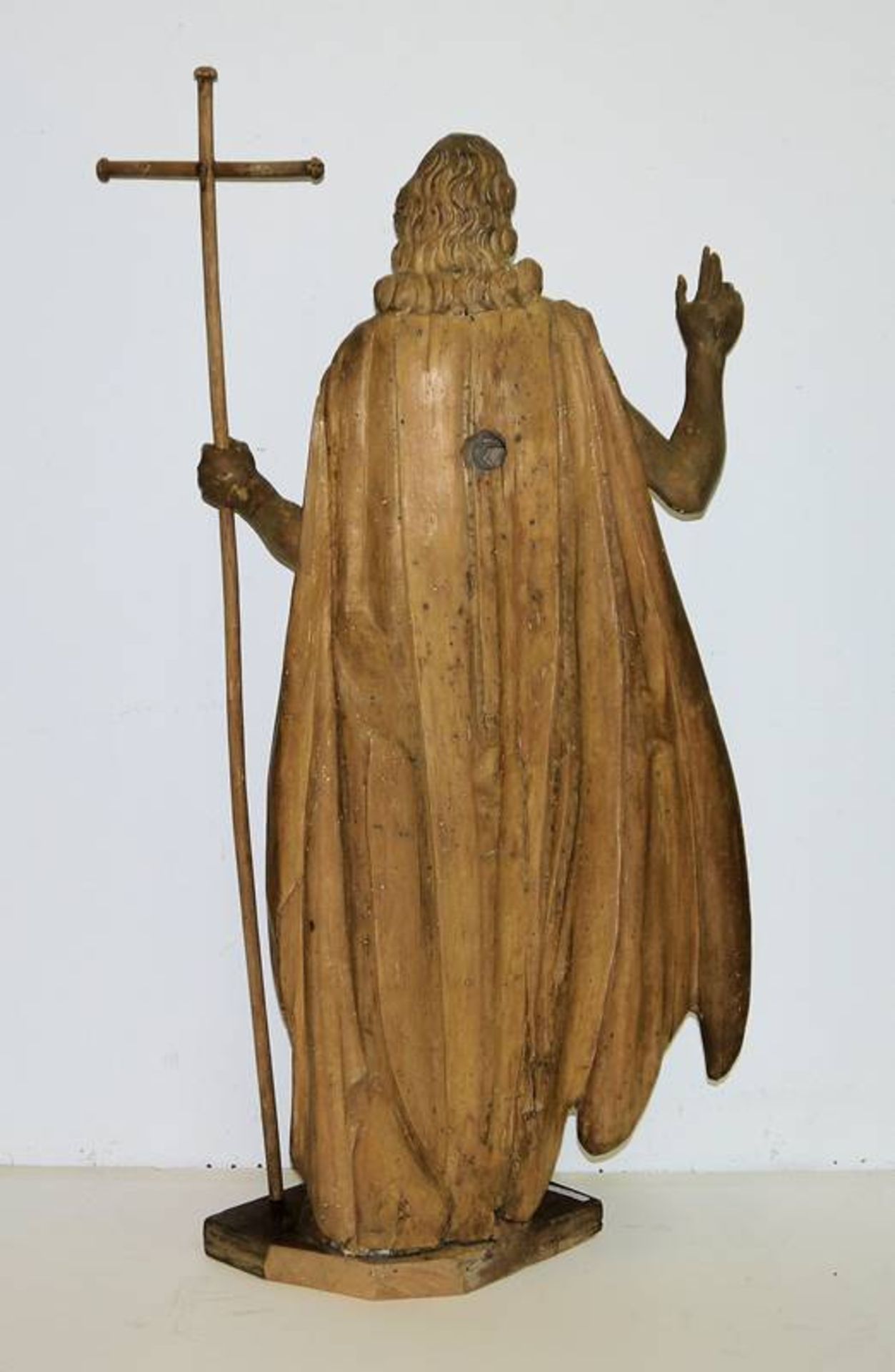 Frankish Master of the 16th century, Blessing Christ, limewood sculpture with additions - Image 3 of 3