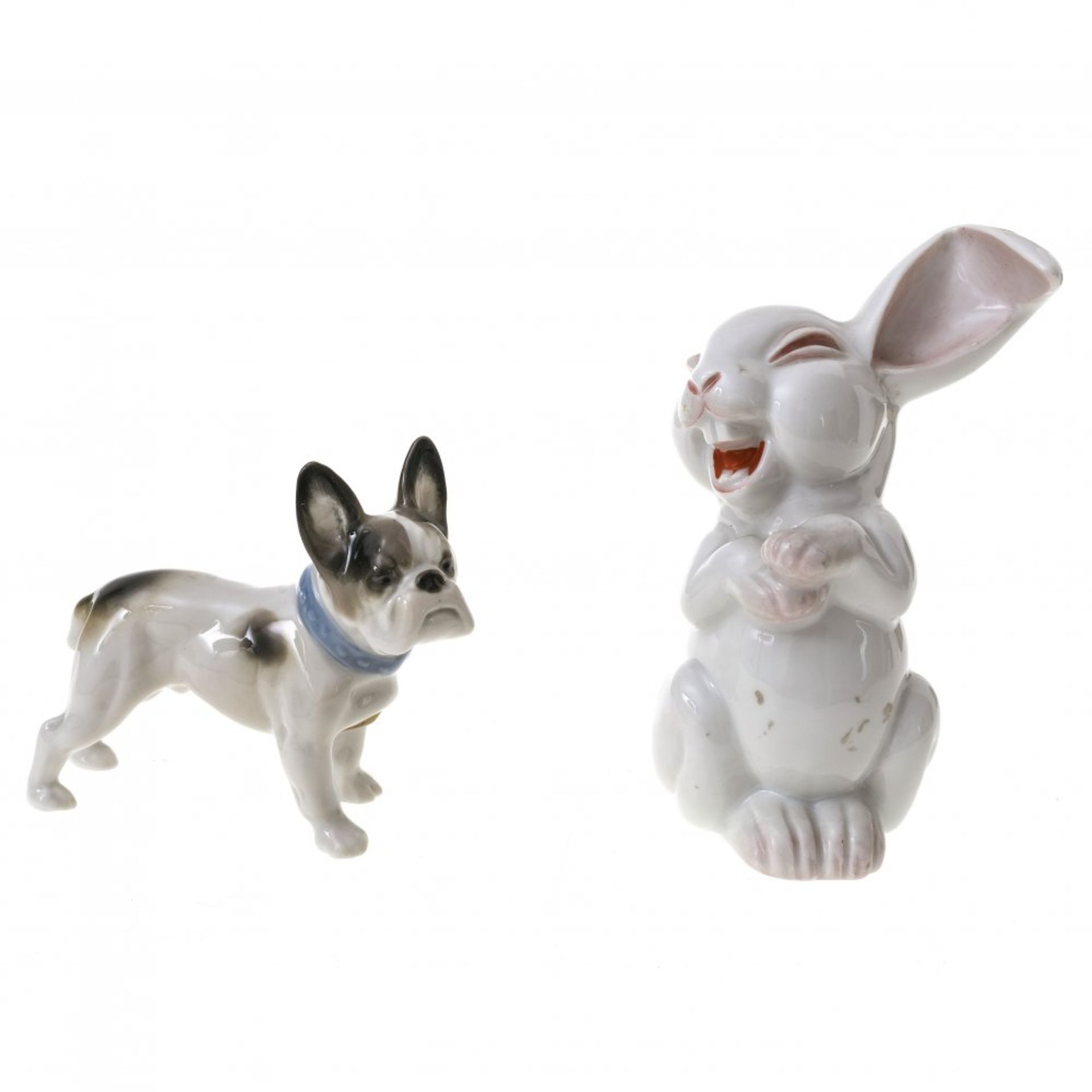 Hase (Rosenthal) und Französische Bulldogge