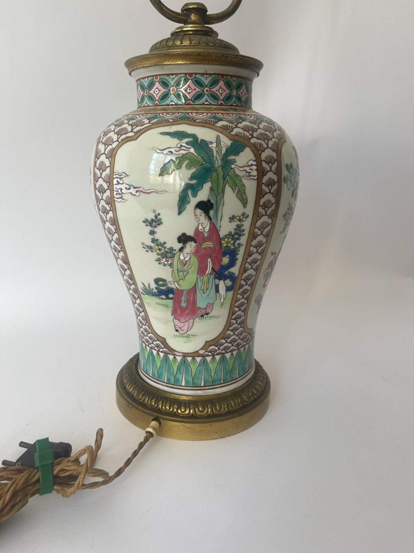 Porzellanvase/Lampe mit Bronzemontierung "China" - Bild 2 aus 15