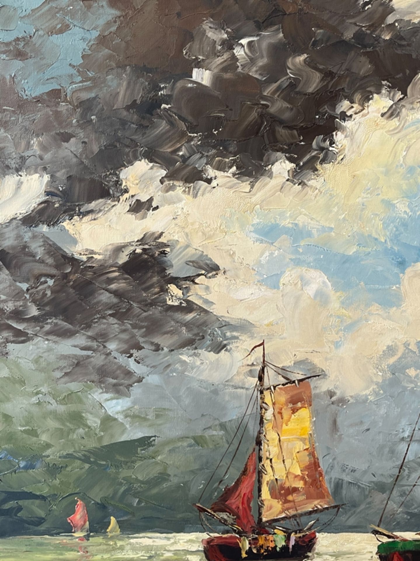 Painting „sailing ships“ - Image 4 of 5