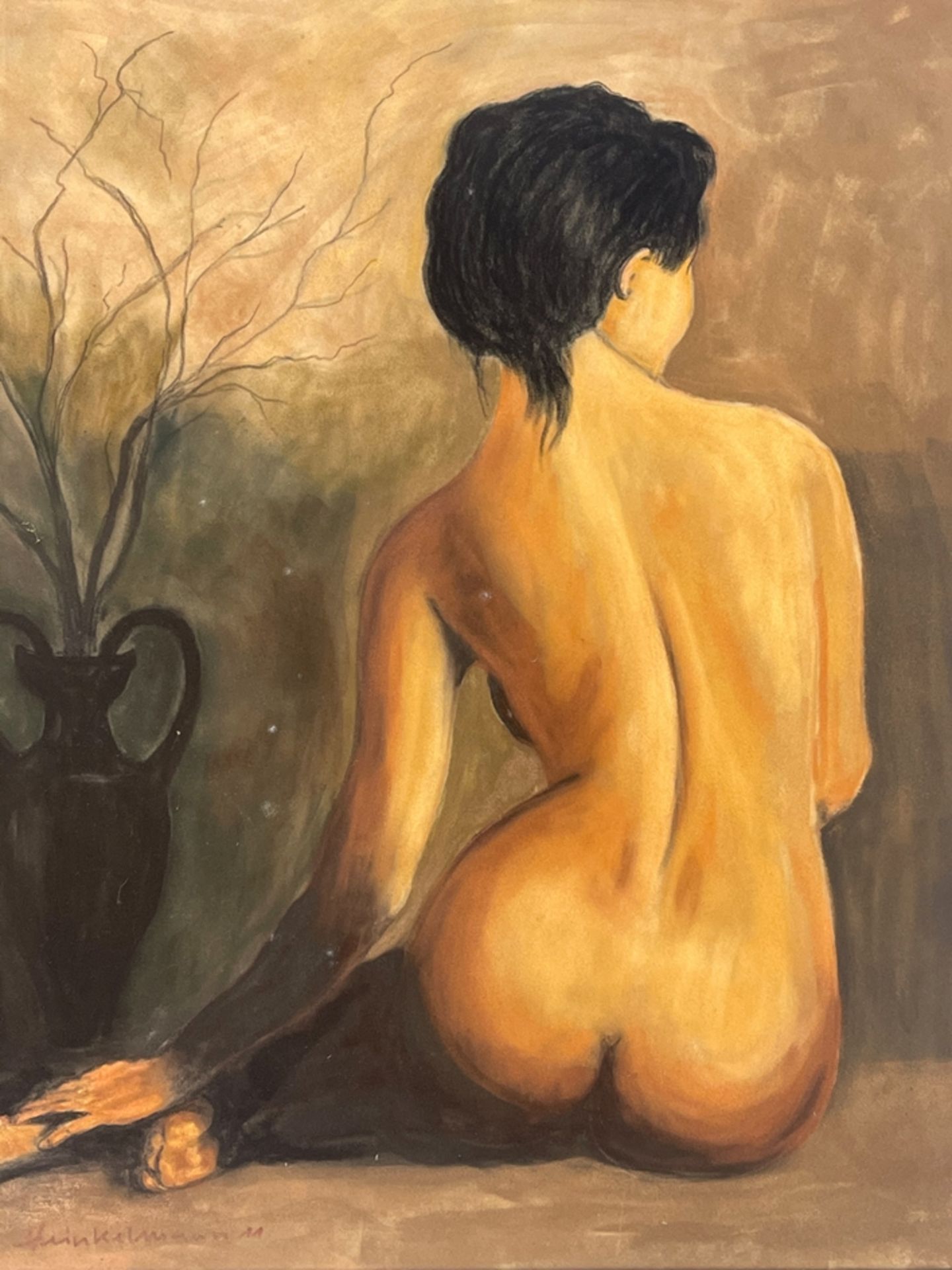 Painting backview of a woman - Image 2 of 3