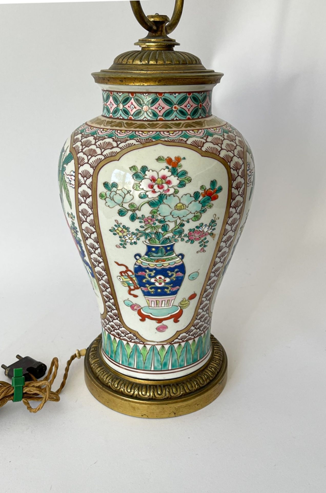 Porzellanvase/Lampe mit Bronzemontierung "China" - Bild 9 aus 15