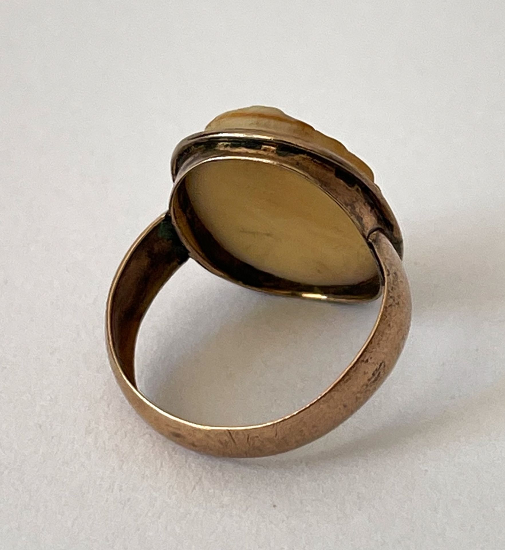 Antiker Echtgold Ring mit Gemme - Bild 2 aus 5