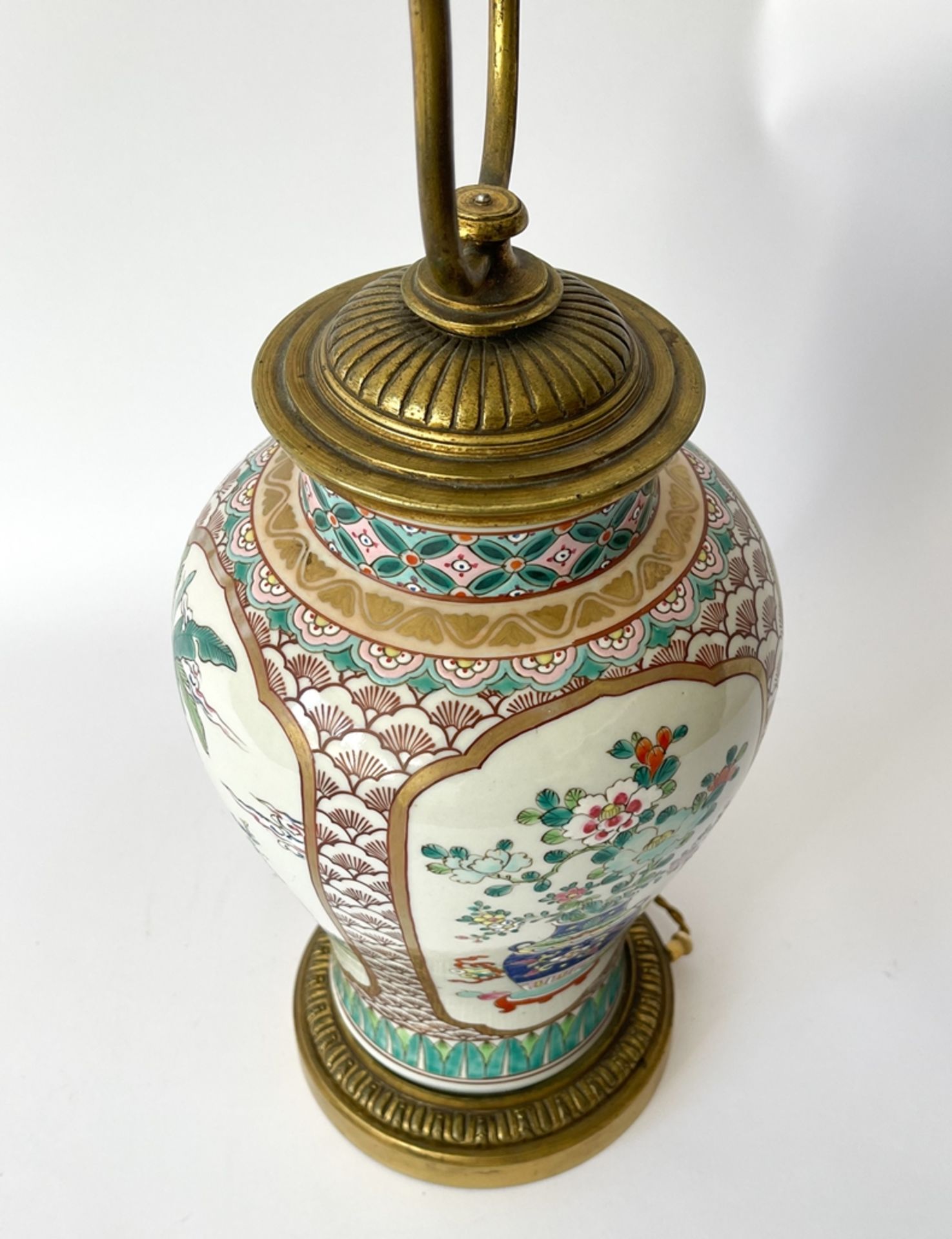 Porzellanvase/Lampe mit Bronzemontierung "China" - Bild 12 aus 15