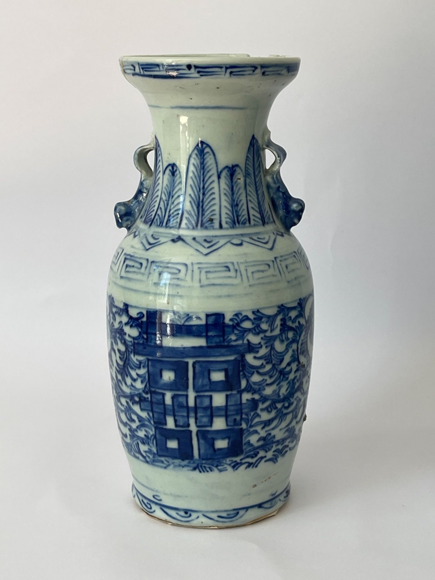 Two vases, china, blue painting - Image 2 of 12