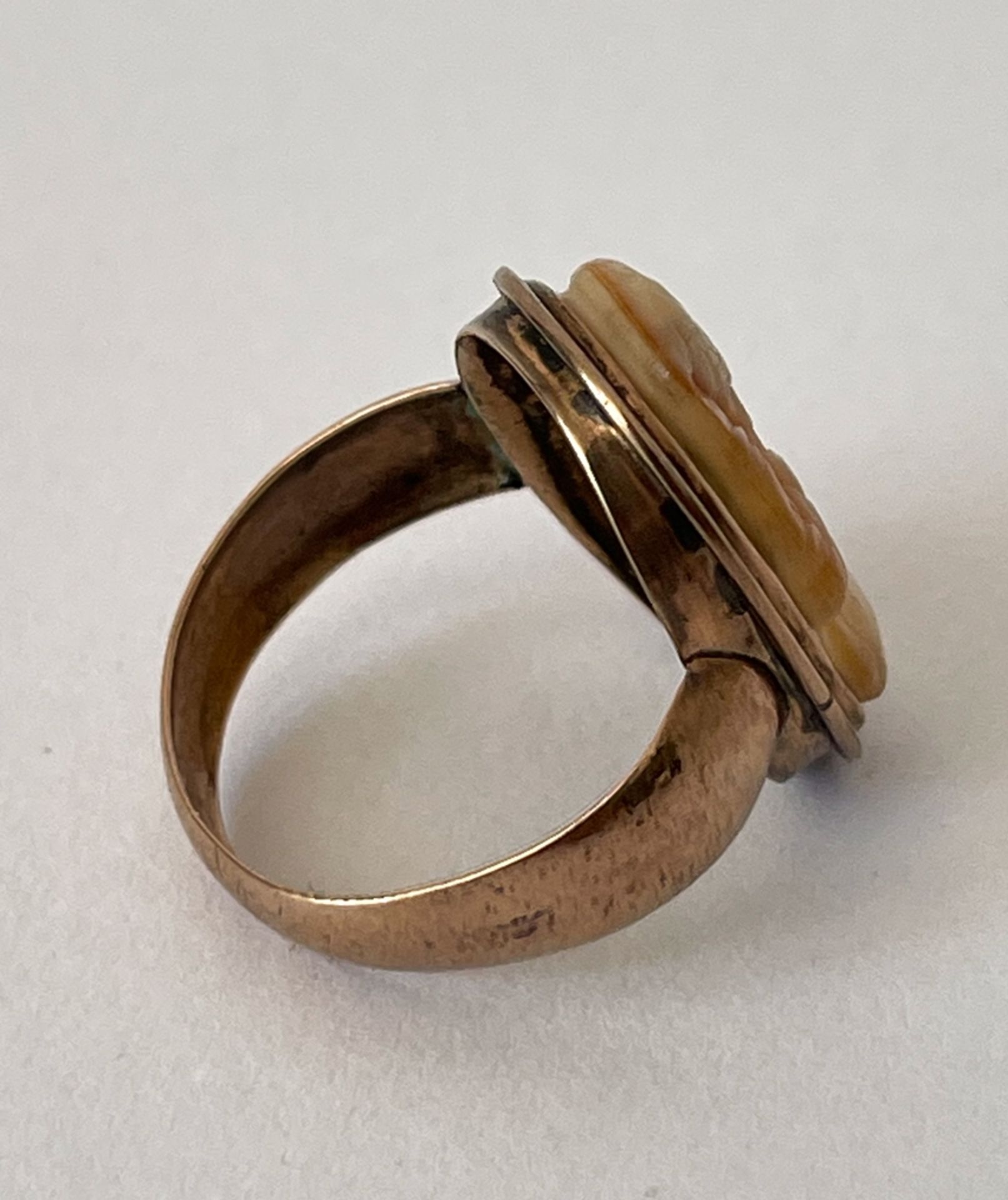 Antiker Echtgold Ring mit Gemme - Bild 5 aus 5