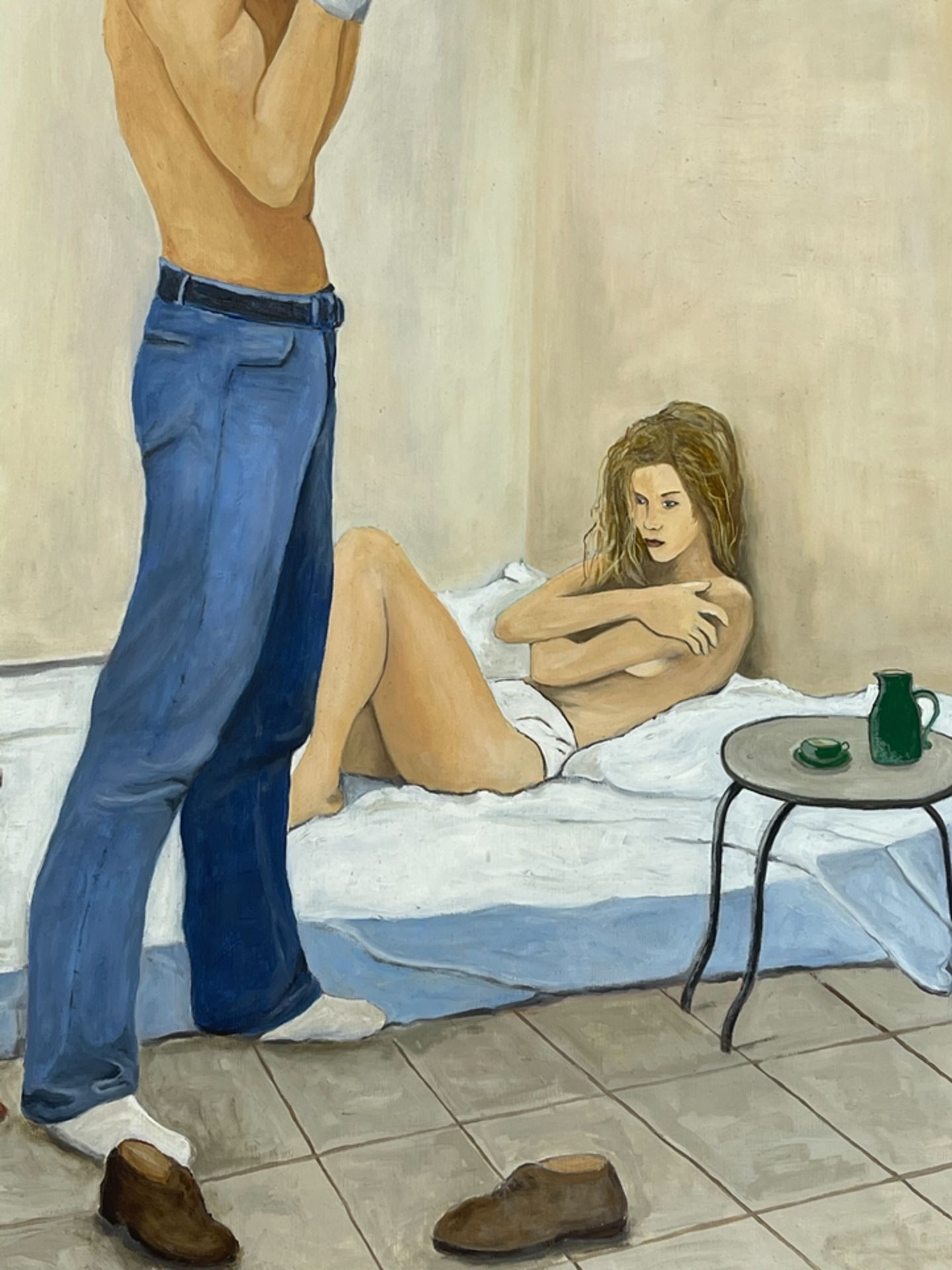 Painting „act in the bedroom“ - Image 2 of 3