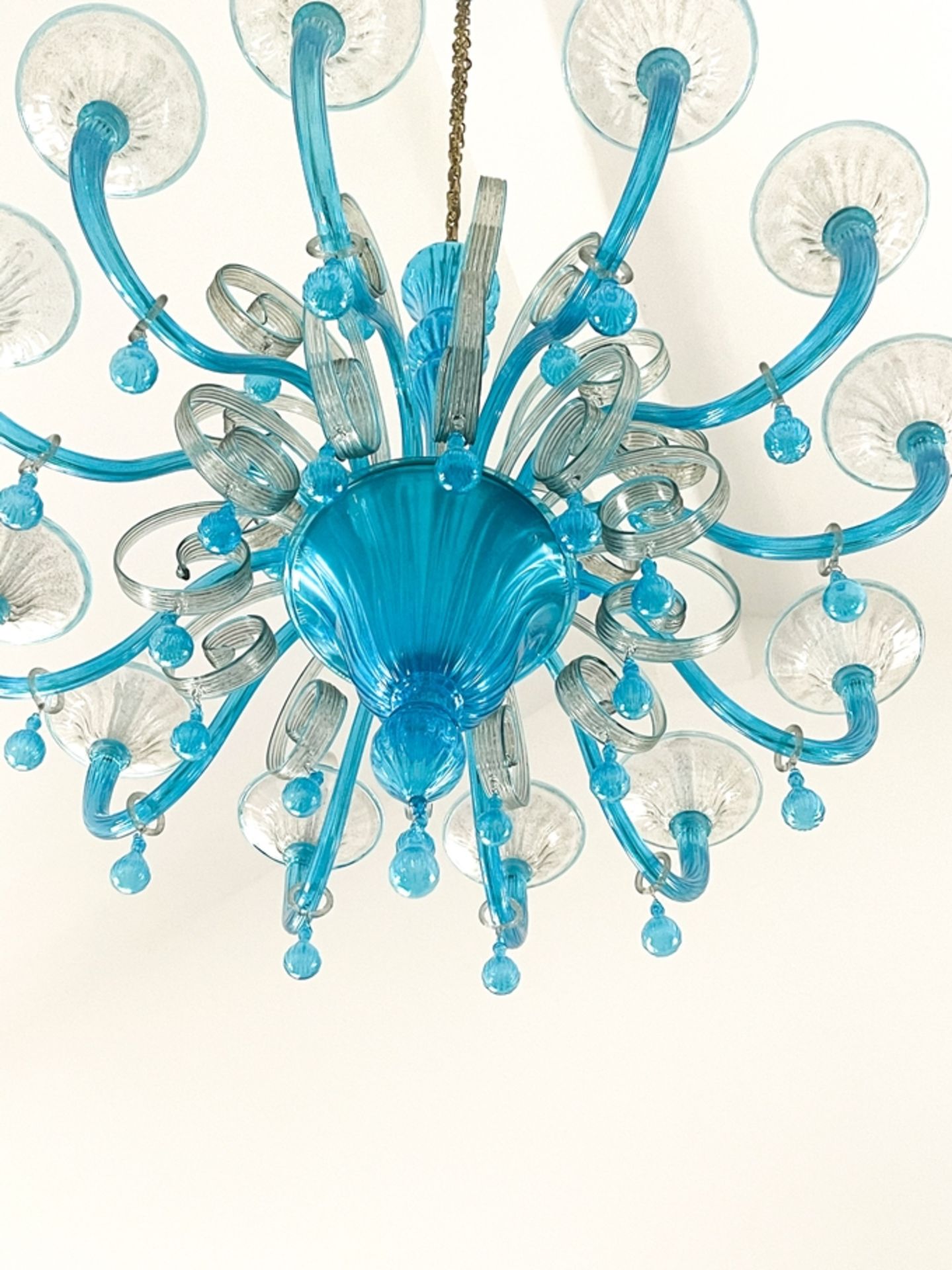 Monumental blur Murano chandelier / 1 of 2, - Image 4 of 5