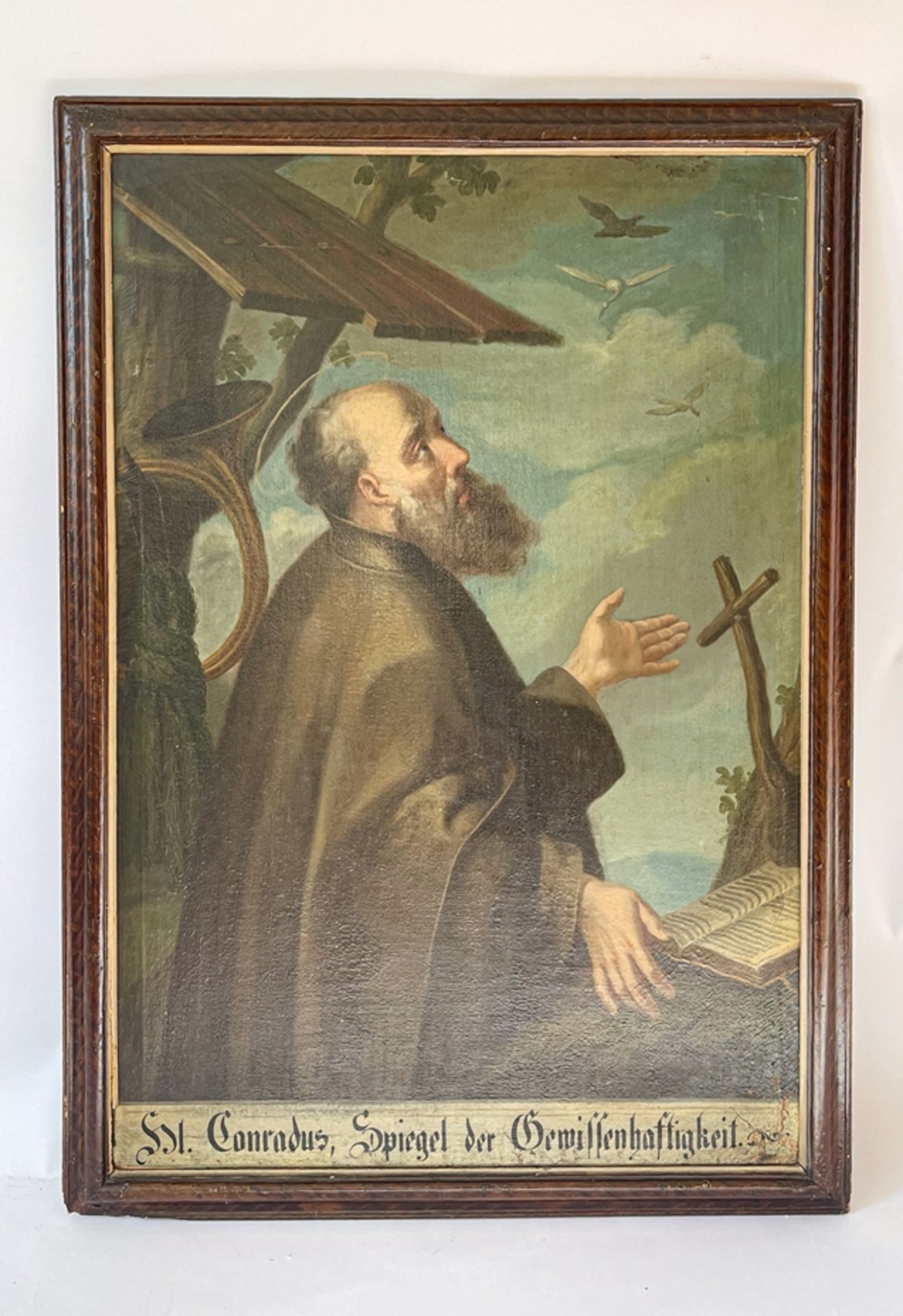 Barockgemälde Heiliger Conrad "Spiegel der Gewissenhaftigkeit"