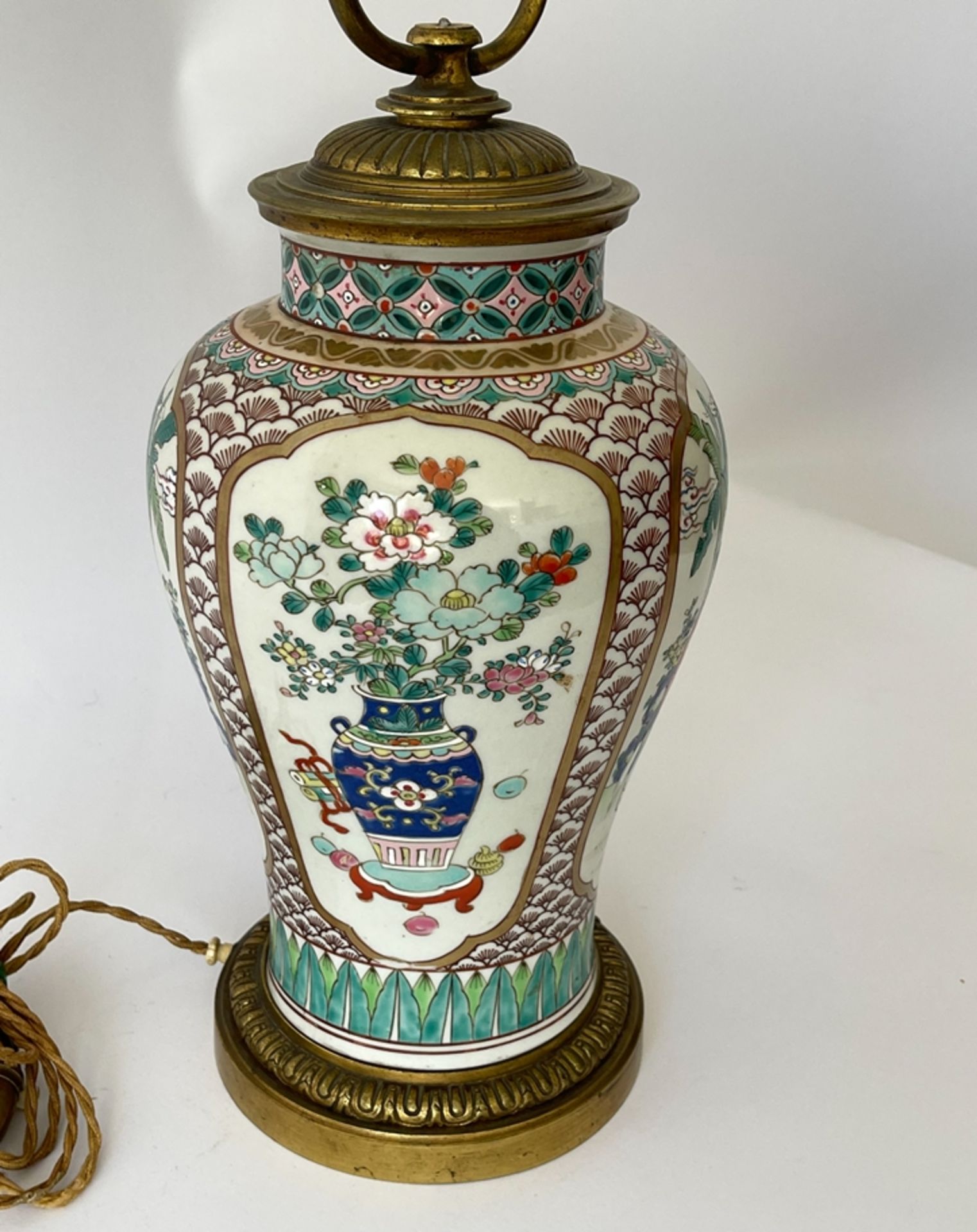 Porzellanvase/Lampe mit Bronzemontierung "China" - Bild 15 aus 15