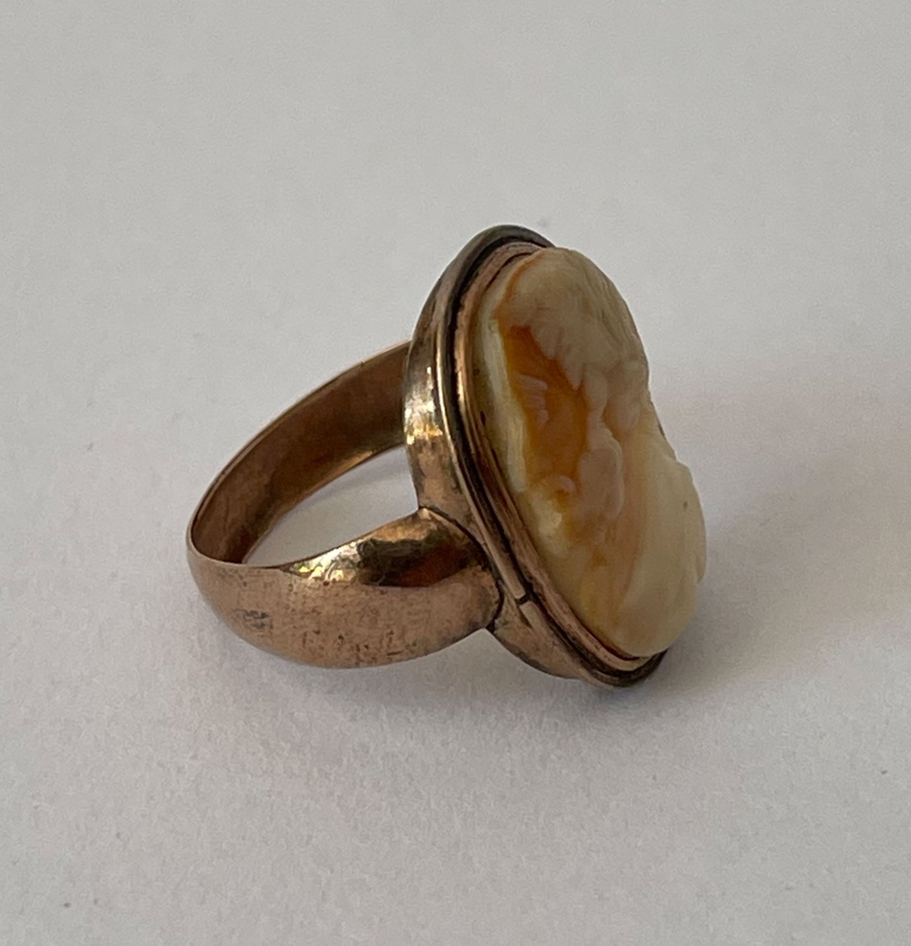 Antiker Echtgold Ring mit Gemme - Bild 3 aus 5