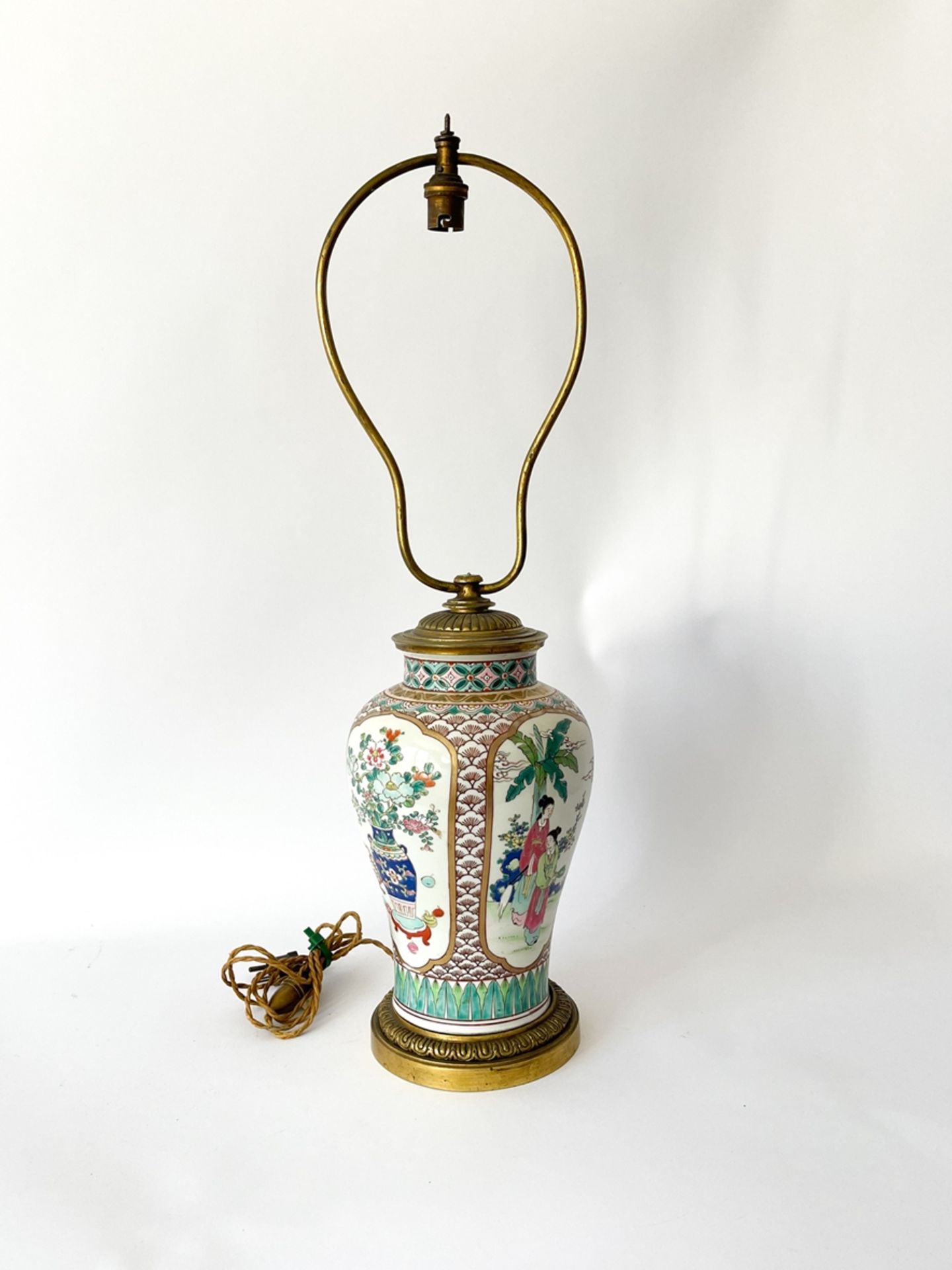 Porzellanvase/Lampe mit Bronzemontierung "China" - Bild 13 aus 15