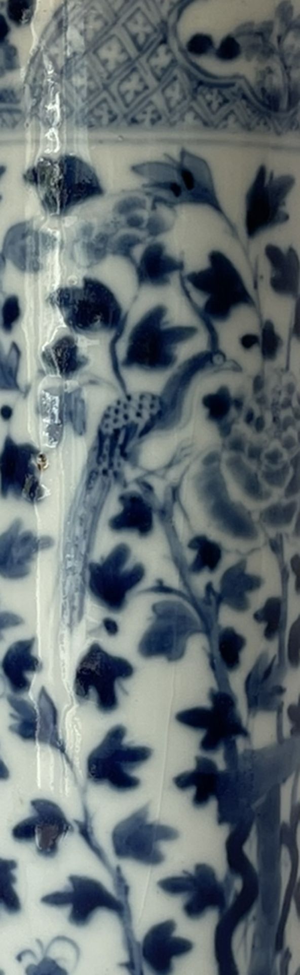 Alte Vase/Lampe China Blaumalerei - Image 4 of 6