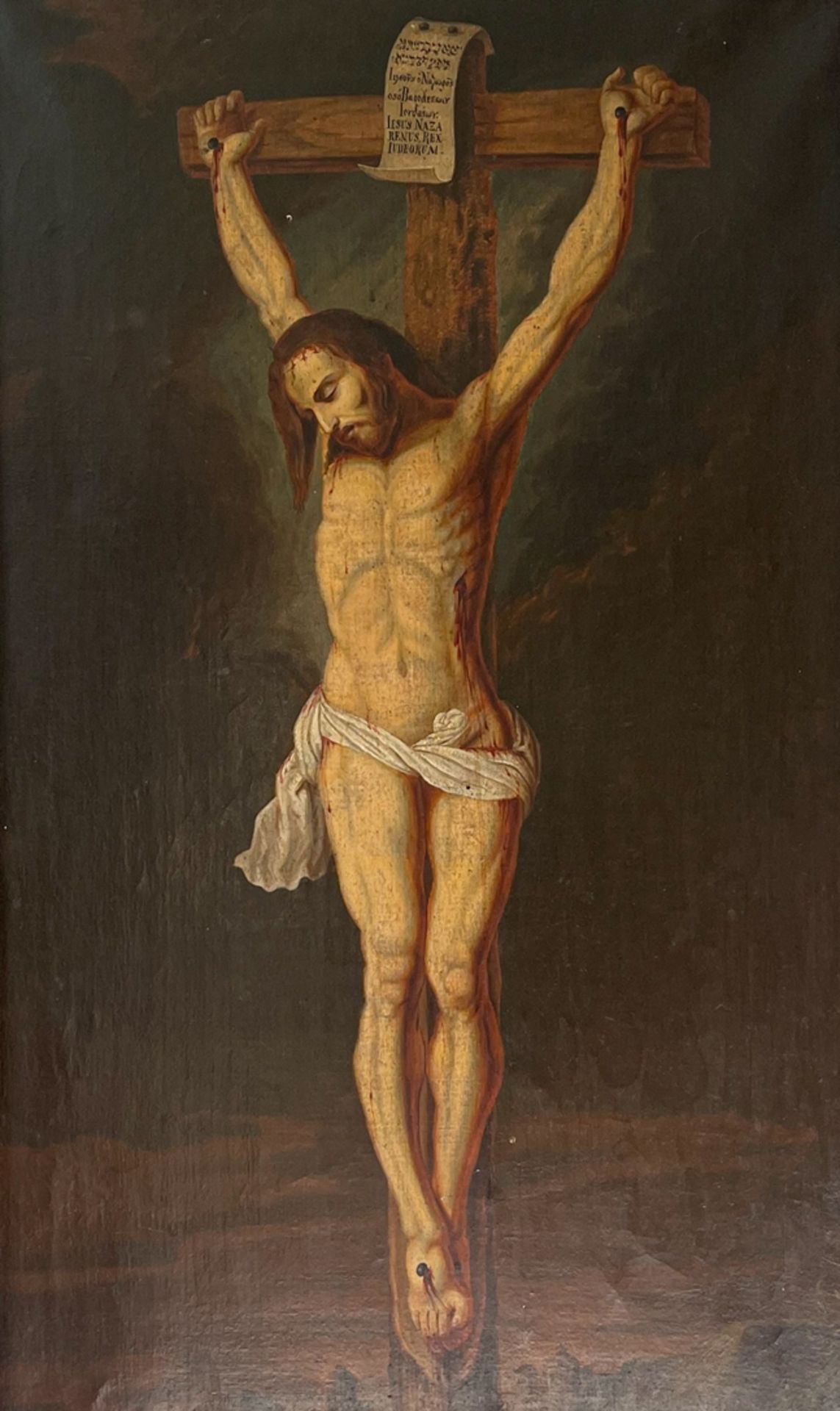 Barock/Renaissancegemälde "Herrgott am Kreuz" - Bild 2 aus 4