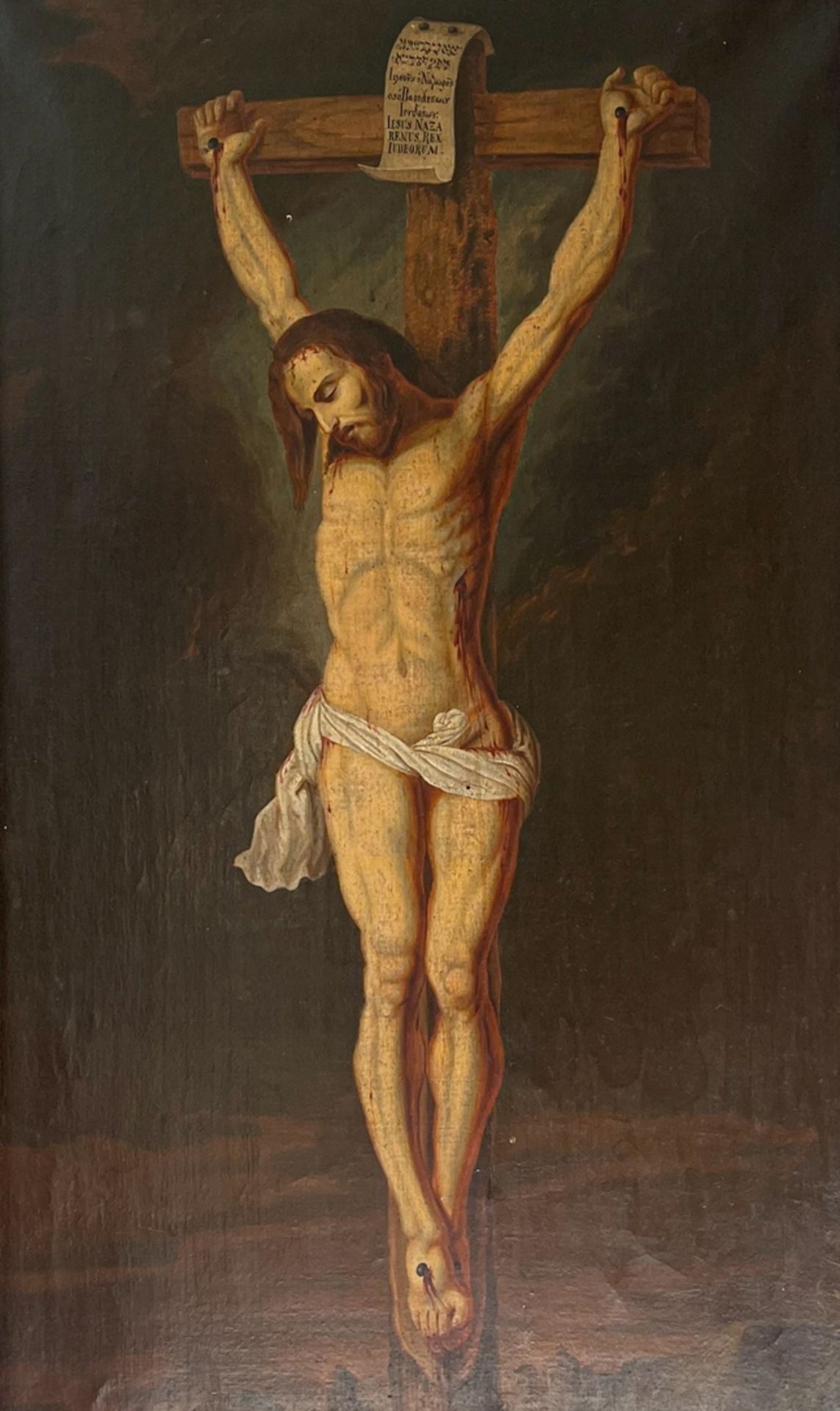 Barock/Renaissancegemälde "Herrgott am Kreuz" - Image 2 of 4