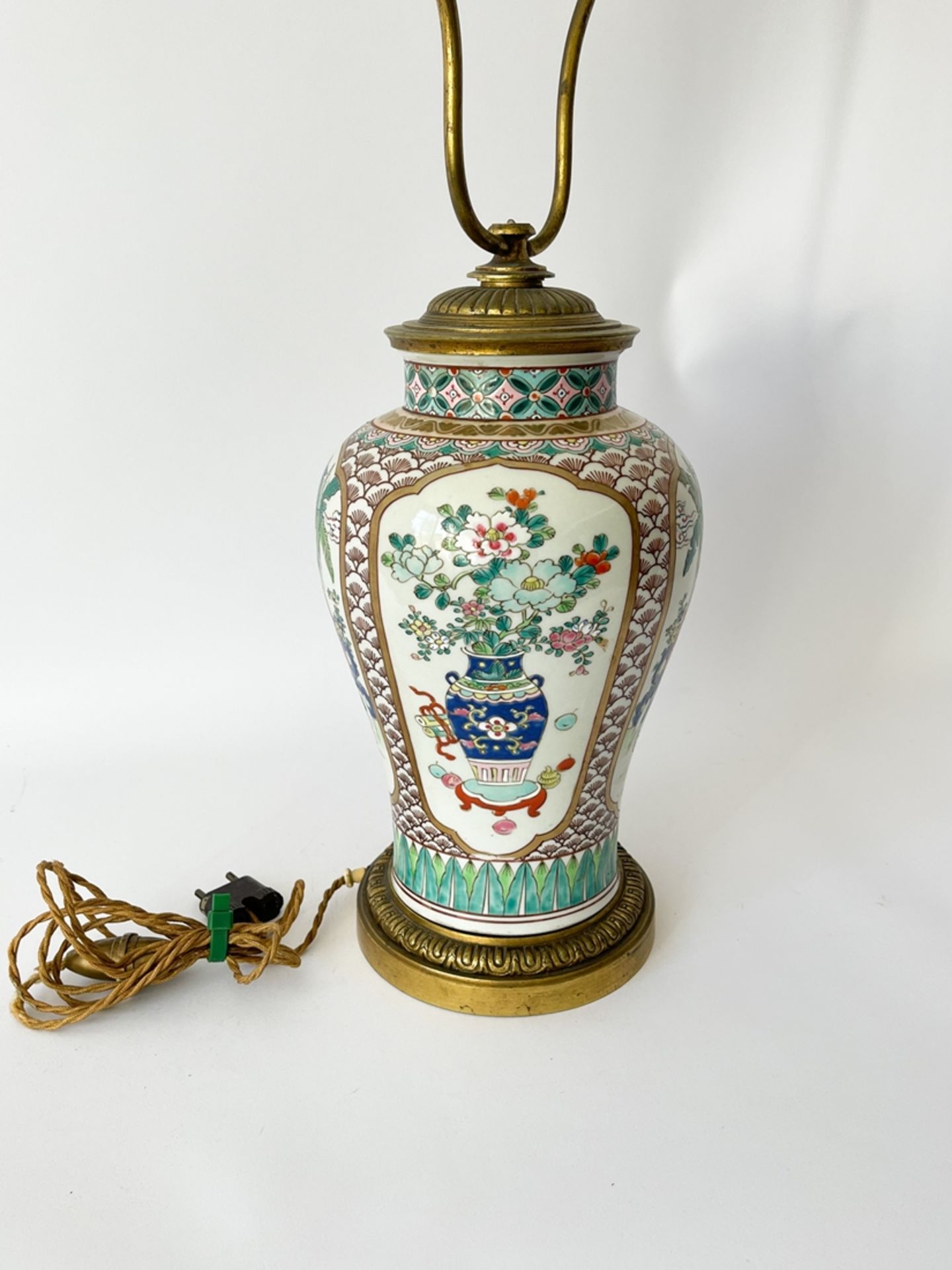 Porzellanvase/Lampe mit Bronzemontierung "China" - Image 7 of 15