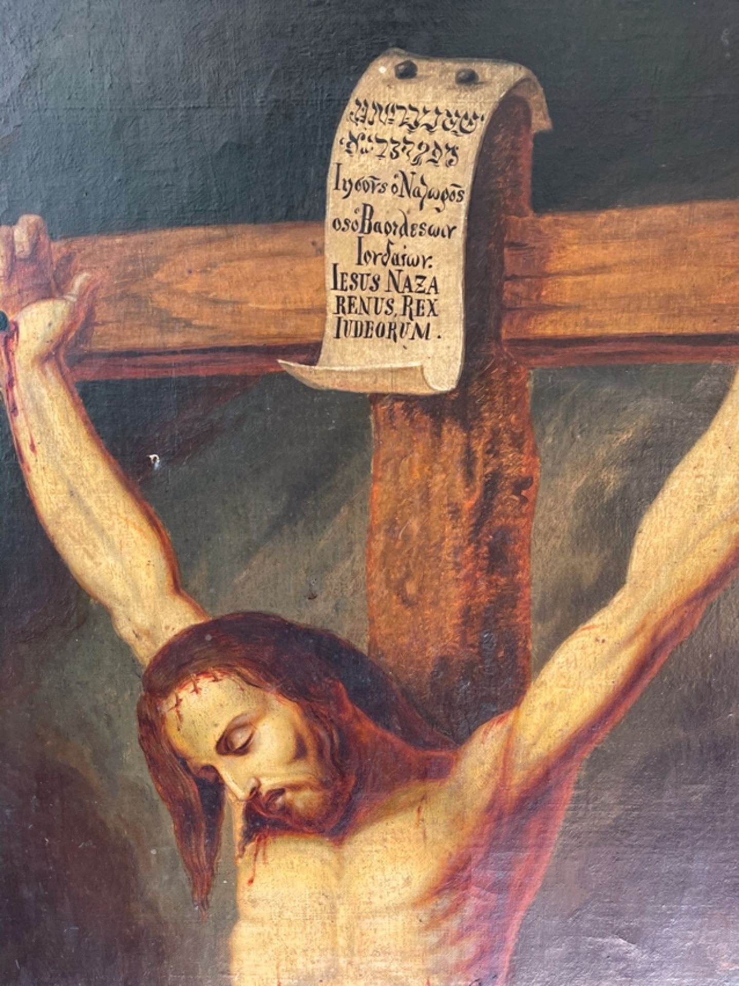 Barock/Renaissancegemälde "Herrgott am Kreuz" - Bild 3 aus 4