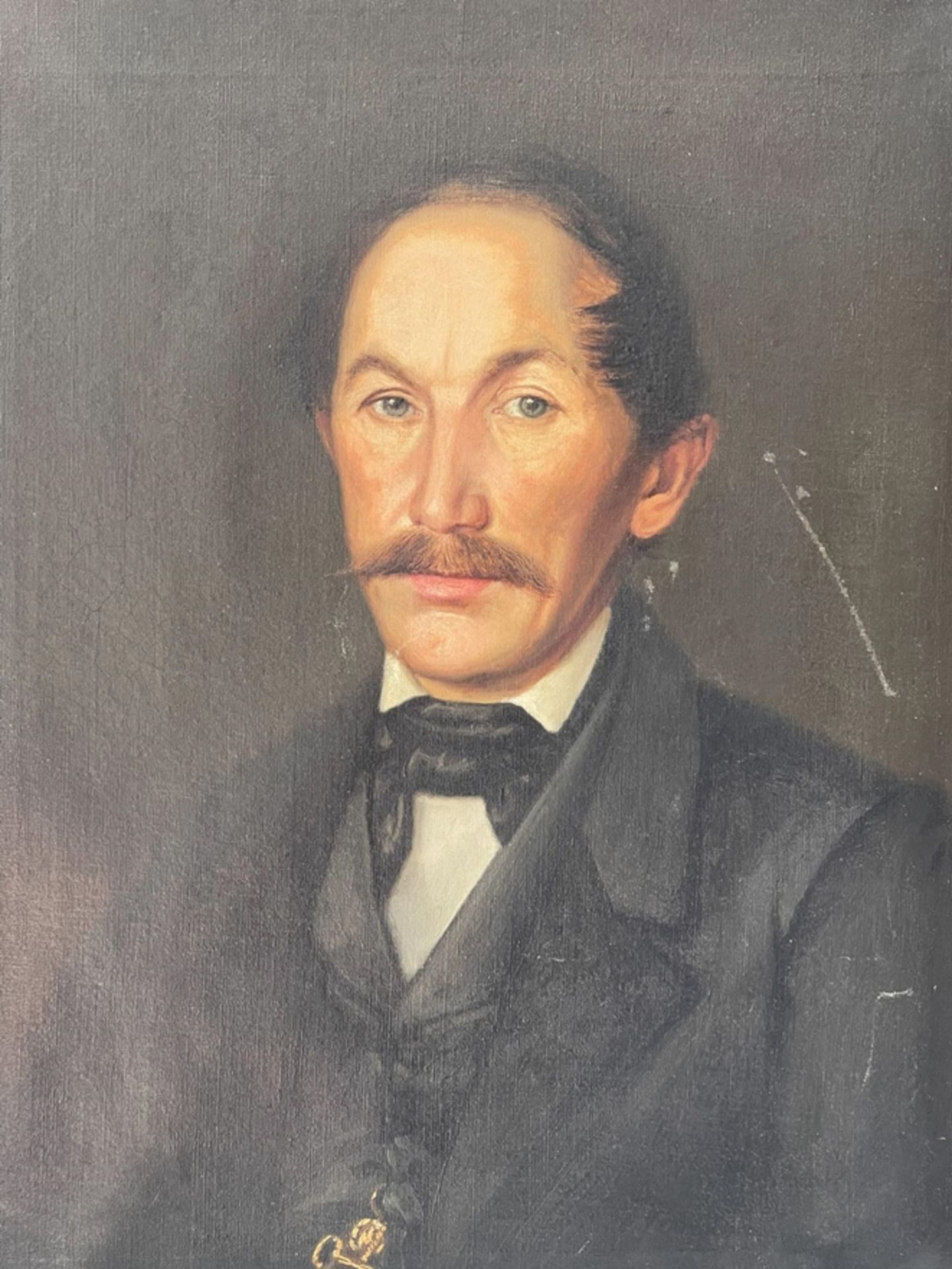 Paar Biedermeier Portraitgemälde - Image 3 of 7