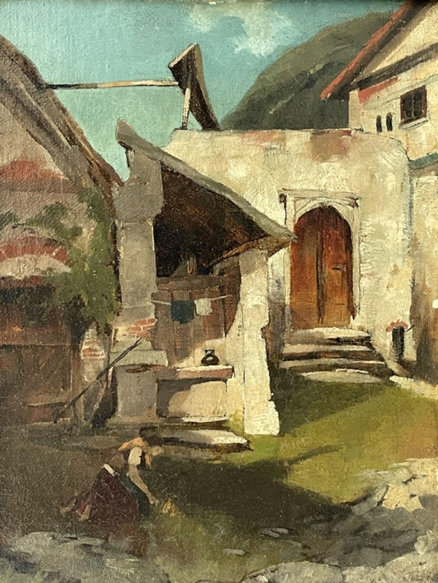 Gemälde " Haus in den Tiroler Bergen" nach Walde - Image 2 of 4
