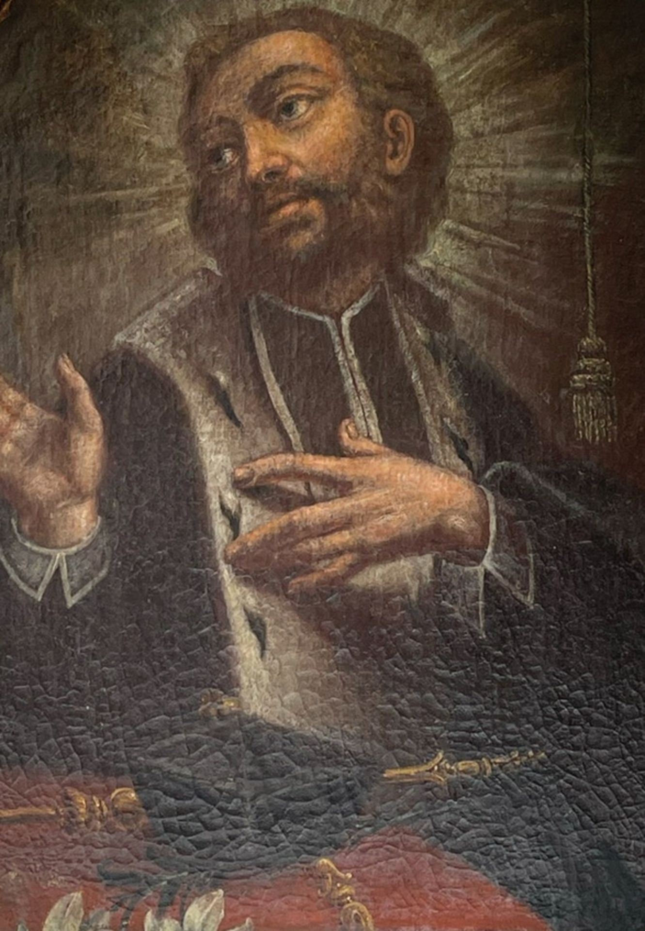 Prunkvolles barockes Gemälde "Heiliger" - Image 3 of 3