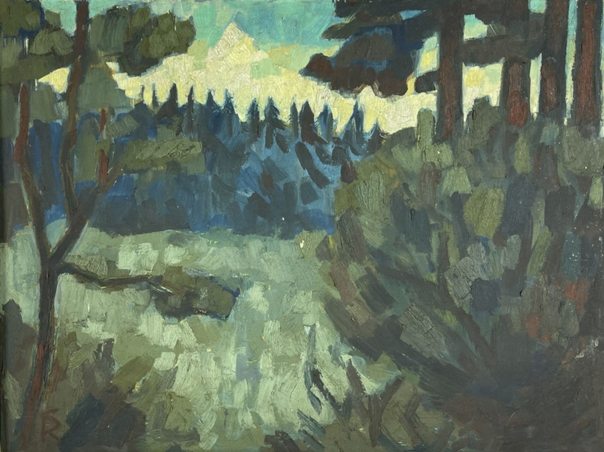 Expressionistisches Gemälde Waldlandschaft  - Bild 3 aus 5