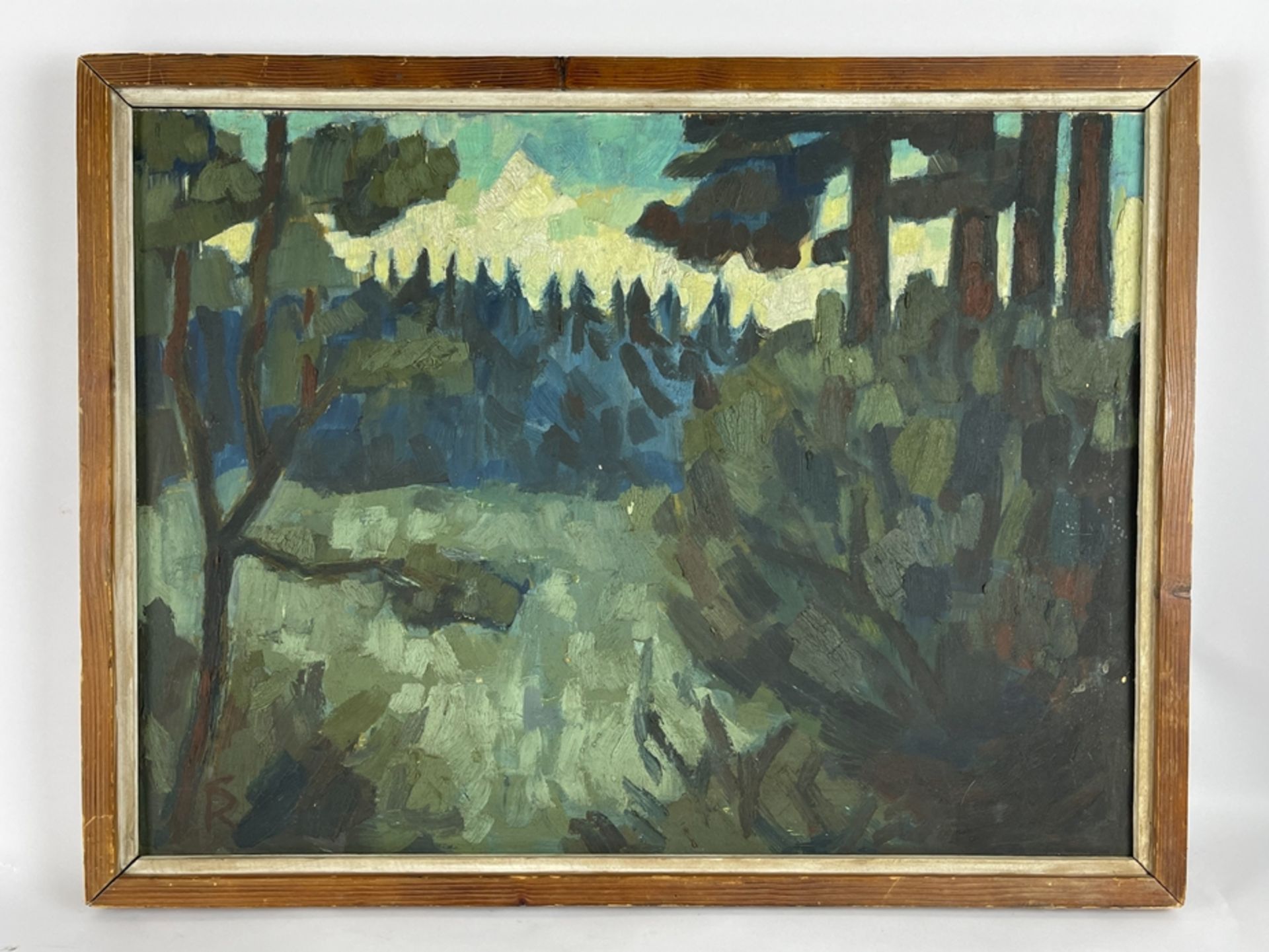 Expressionistisches Gemälde Waldlandschaft 
