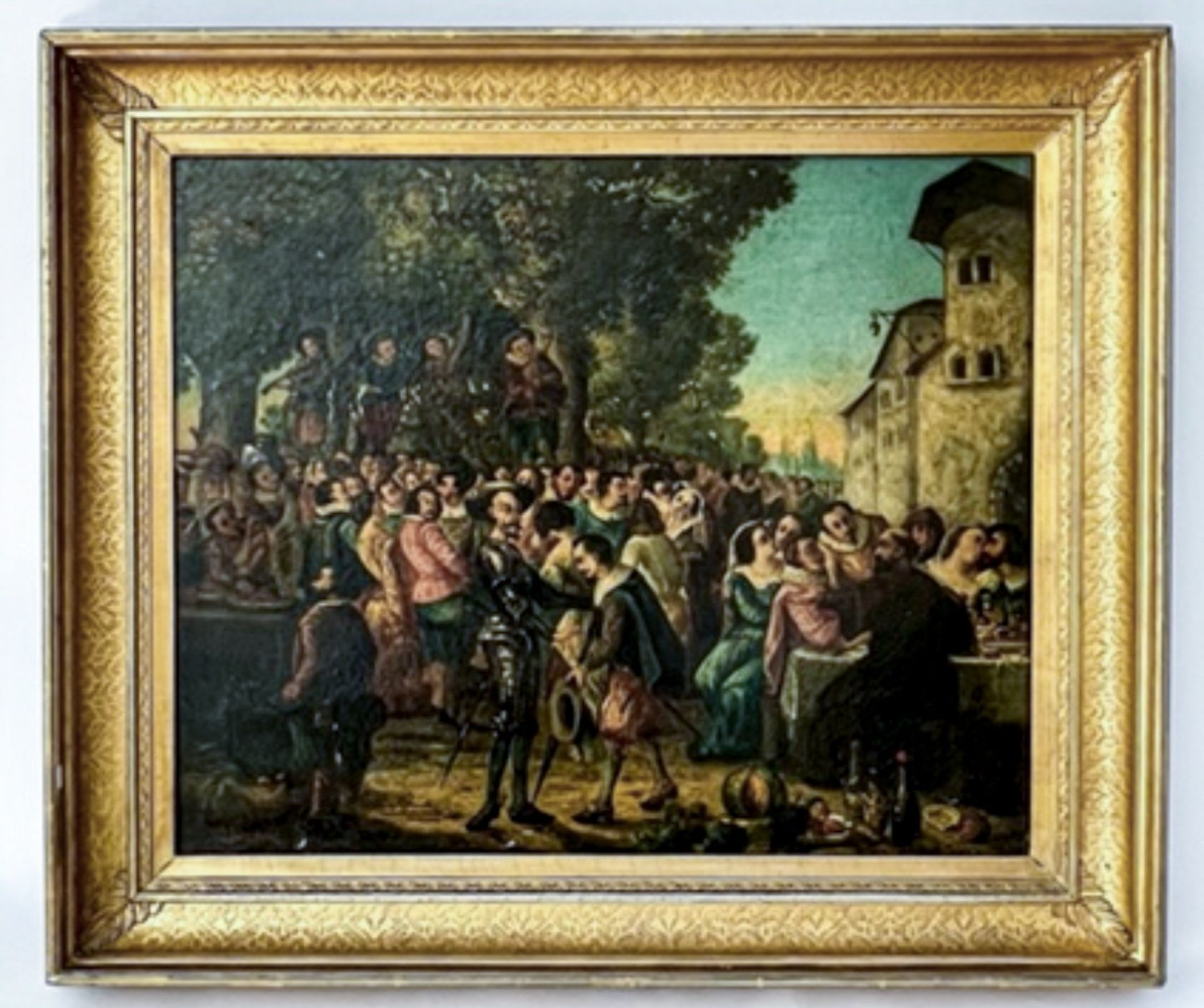 Gemälde " Adelige/Ritter beim Fest"