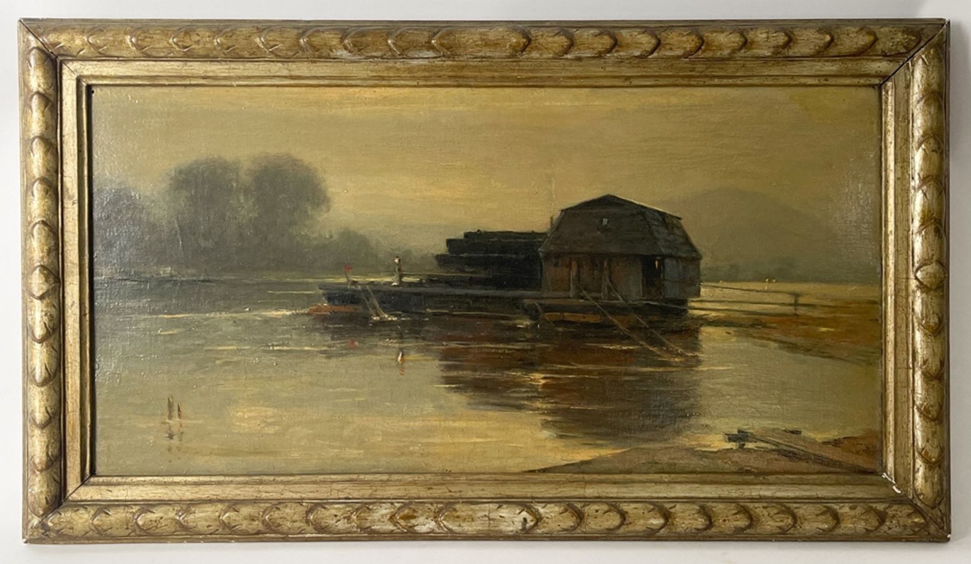 Hochwertiges Gemälde "Hausboot"