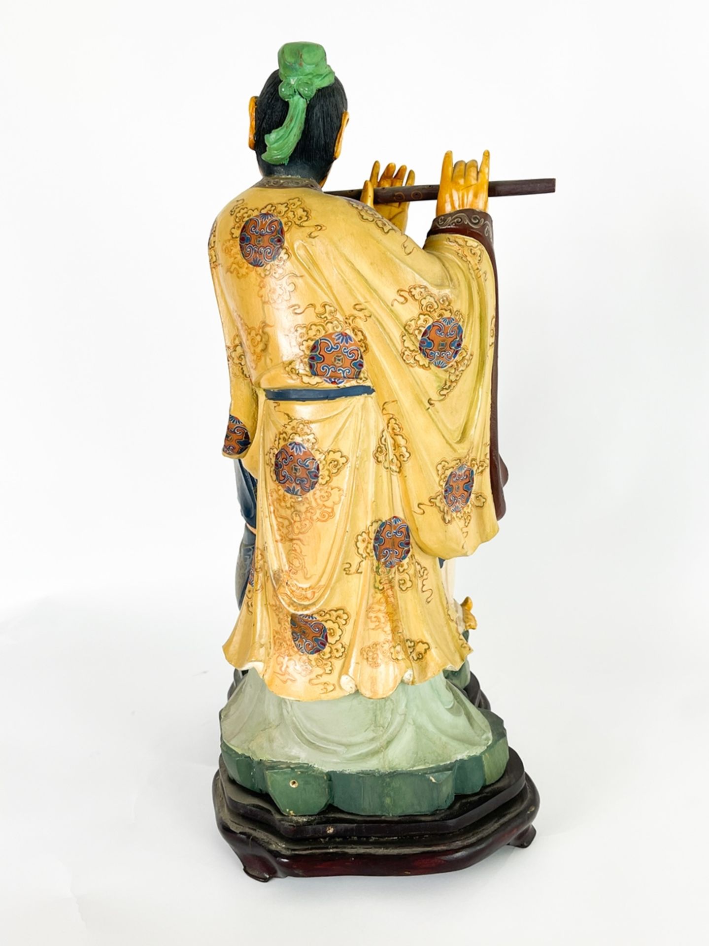 Chinesische Skulptur aus Pappelholz und Elfenbein - Image 12 of 13