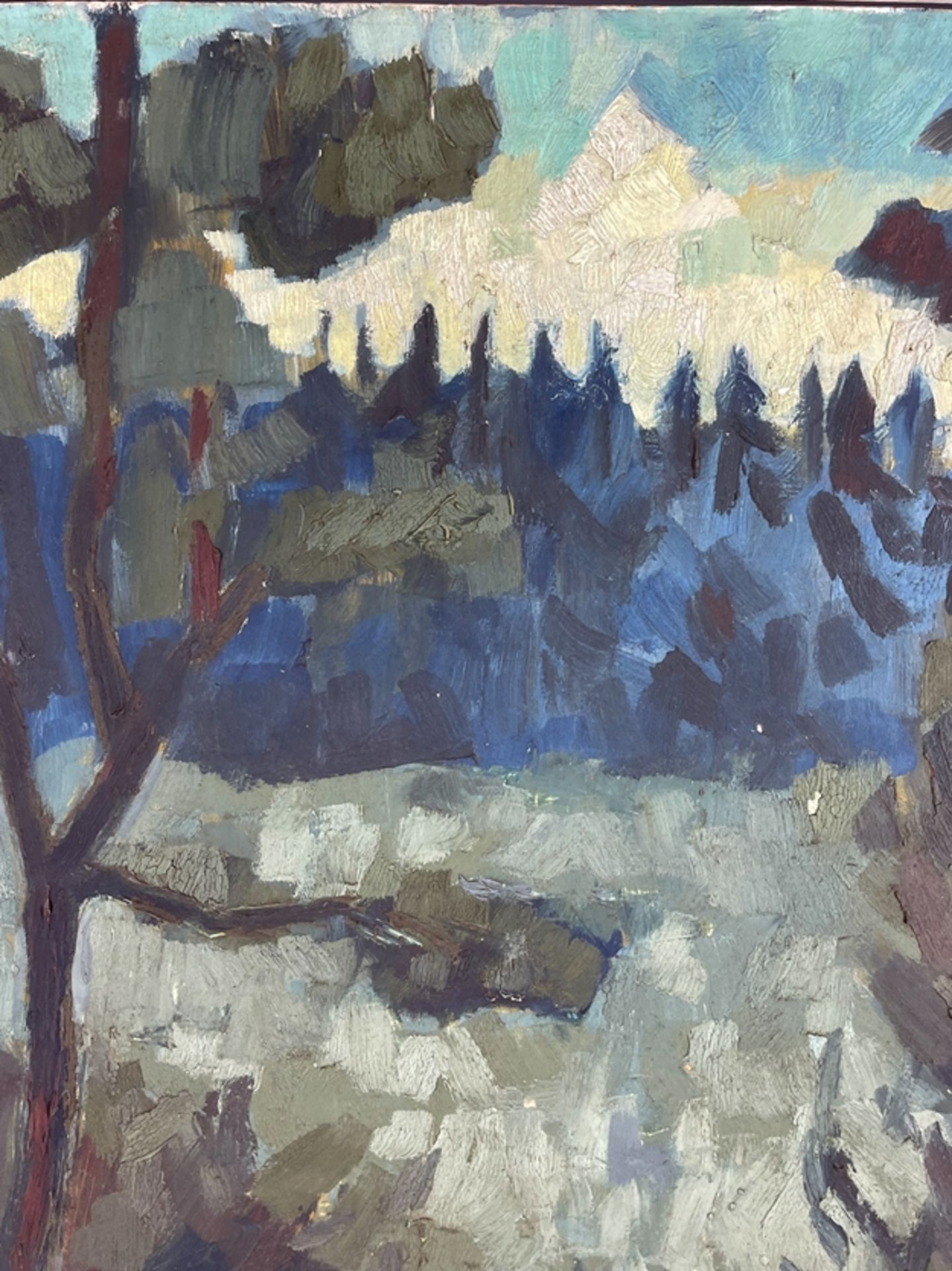 Expressionistisches Gemälde Waldlandschaft  - Bild 4 aus 5