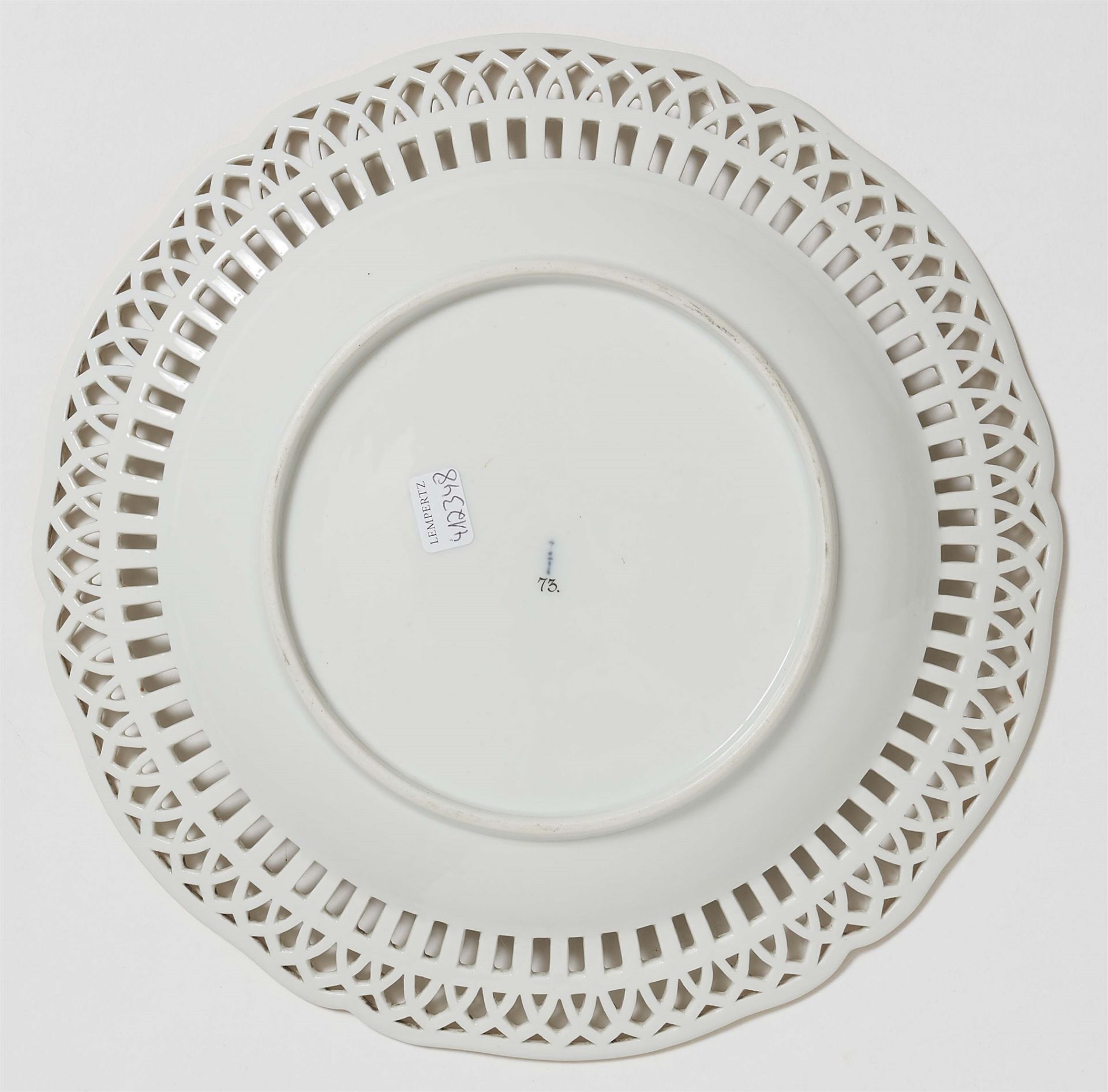 A Berlin KPM porcelain dessert plate from a dinner service with mythological motifs - Image 2 of 2