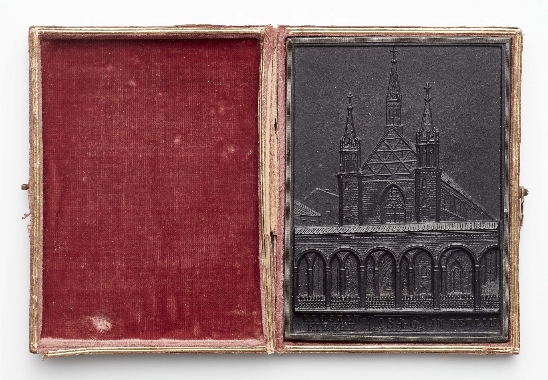 New Year's plaque "1846 KLOSTER/KIRCHE IN BERLIN"