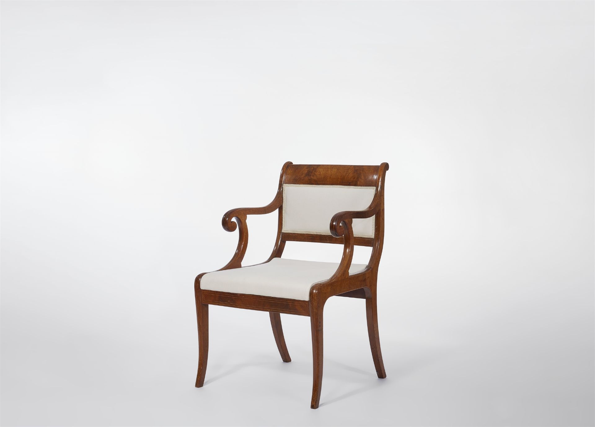 An armchair after a design by Karl Friedrich Schinkel