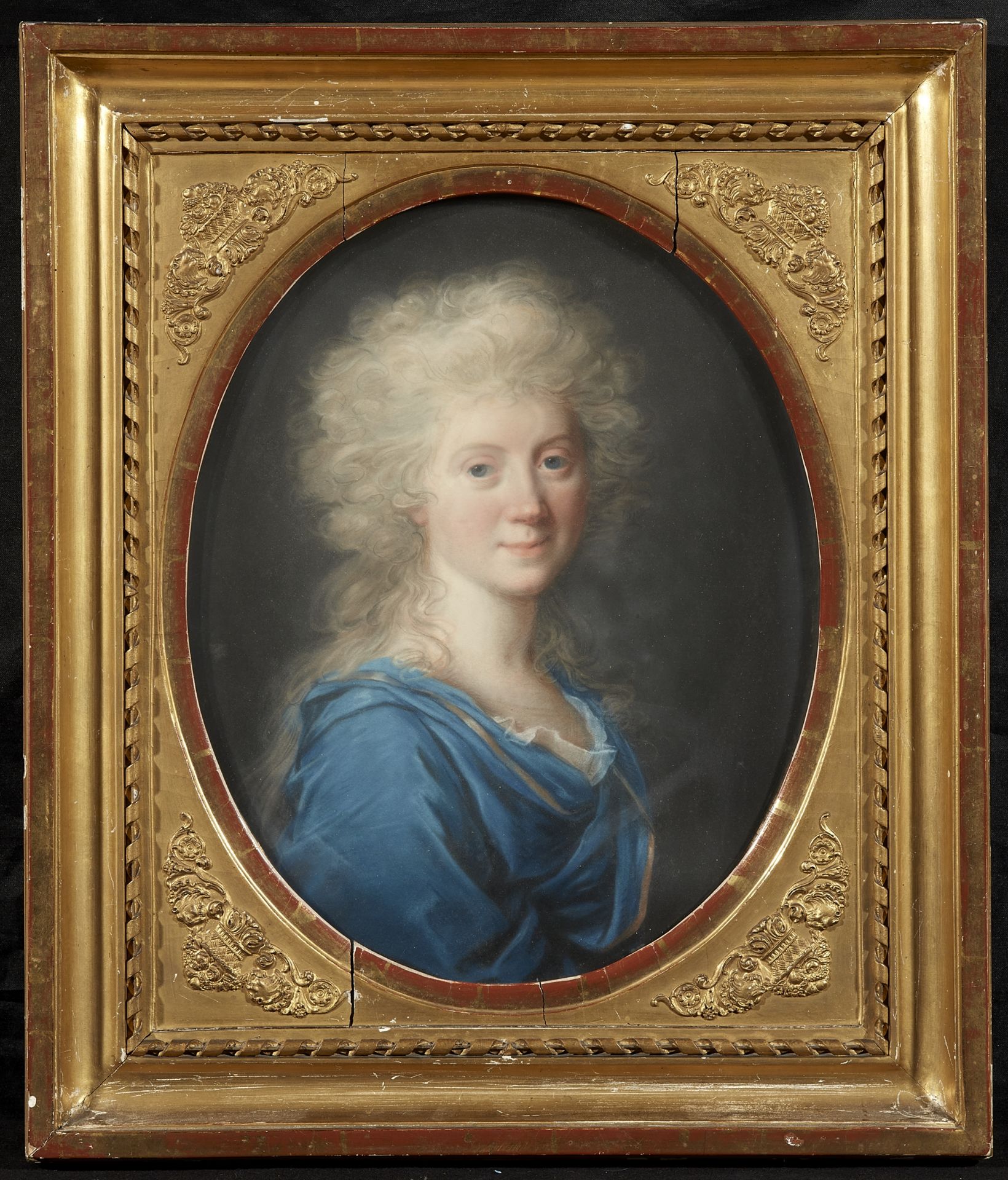 Johann Heinrich Schröder, attributed to, Portrait of Friederike Eleonore Sophie von Kalb - Image 3 of 3